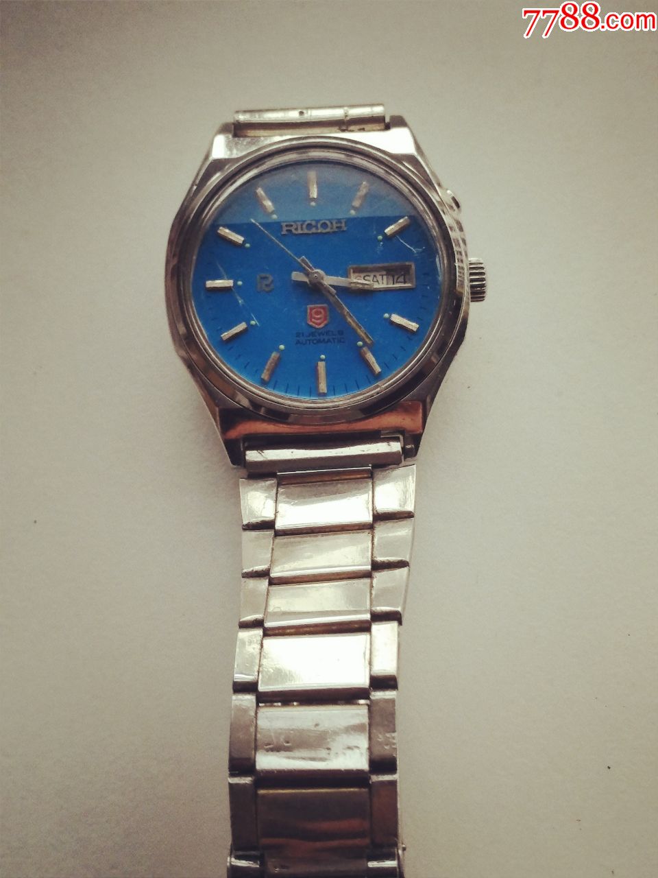 21钻日本樱花/理光双历自动男表-手表/腕表-7788收藏__收藏热线