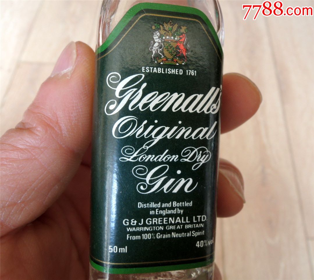 老酒收藏3英格兰健尼路金酒gieenalls袖珍洋酒小酒版原装进口50ml