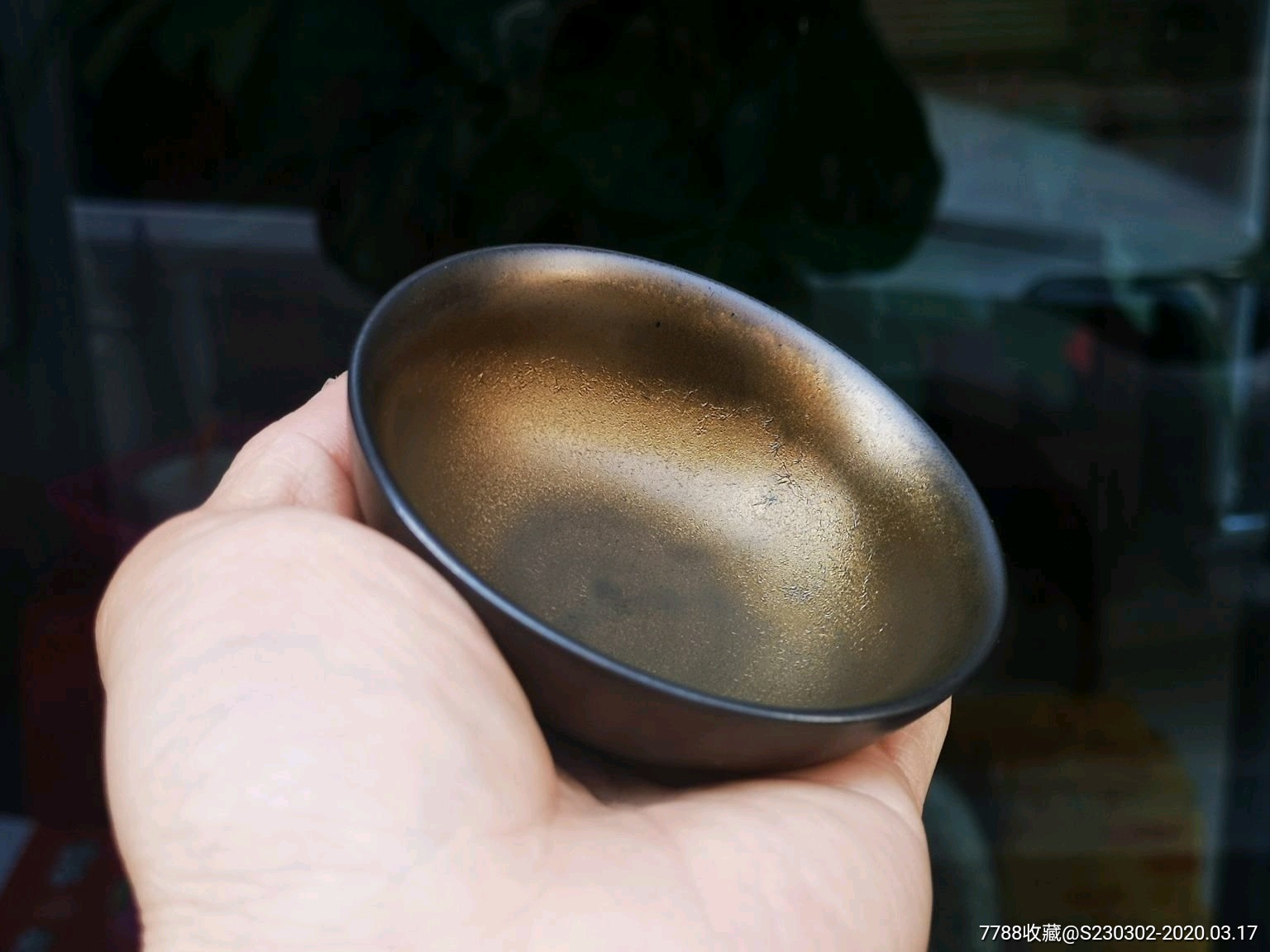 黄/金釉茶盏建盏古董收藏瓷器茶杯杯斗笠杯盖碗茶碗