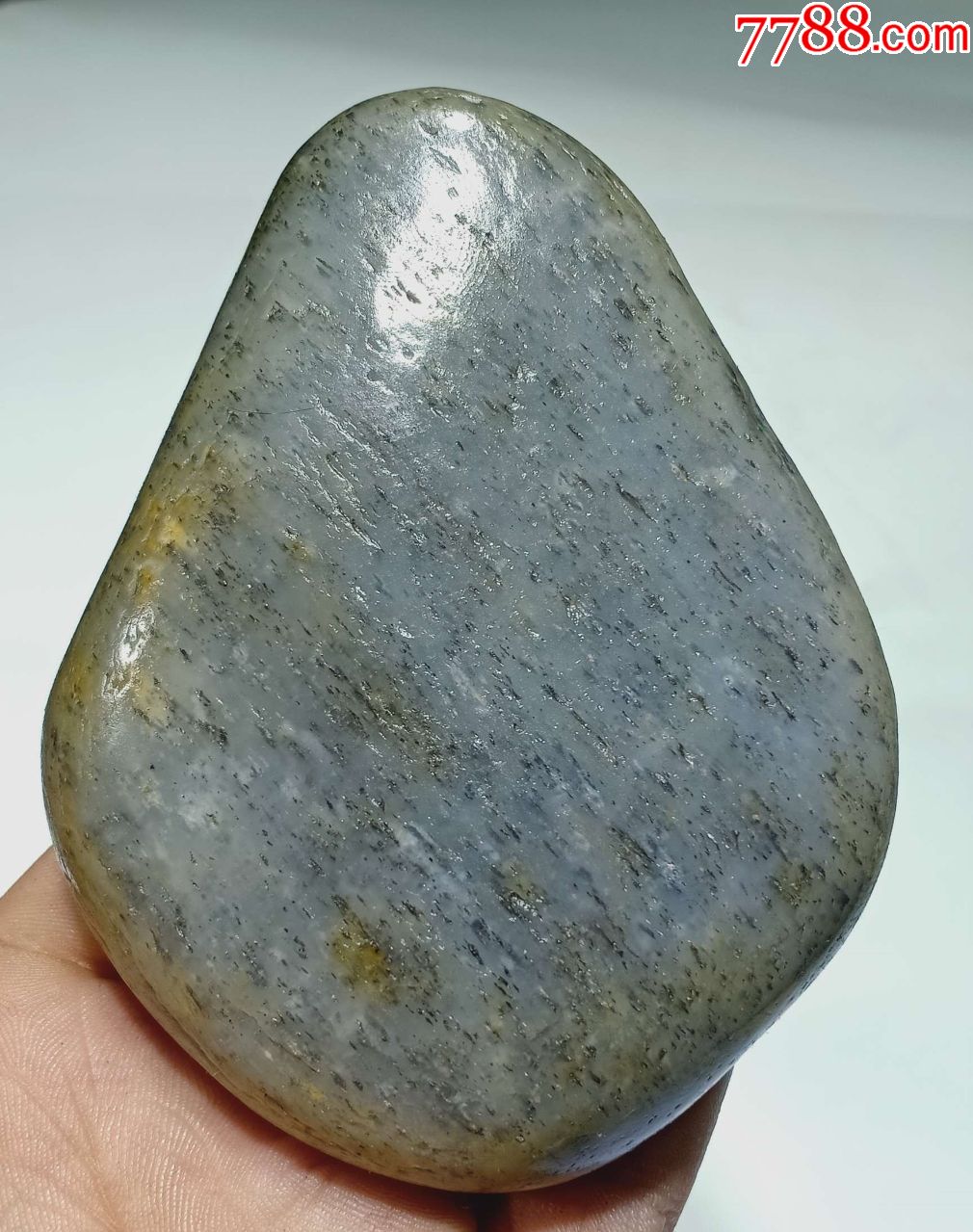 3528和田玉黄沁皮青花籽料268克