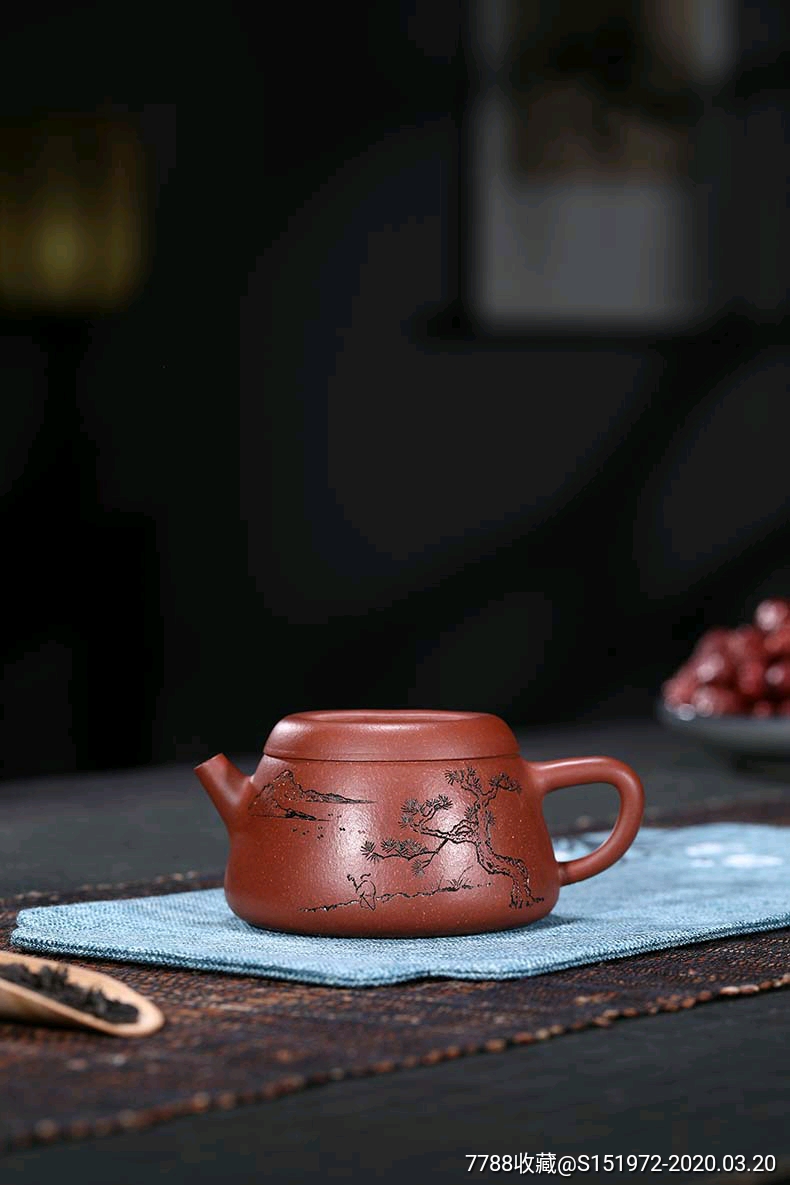 宜兴紫砂壶手工原矿紫泥大口石瓢壶