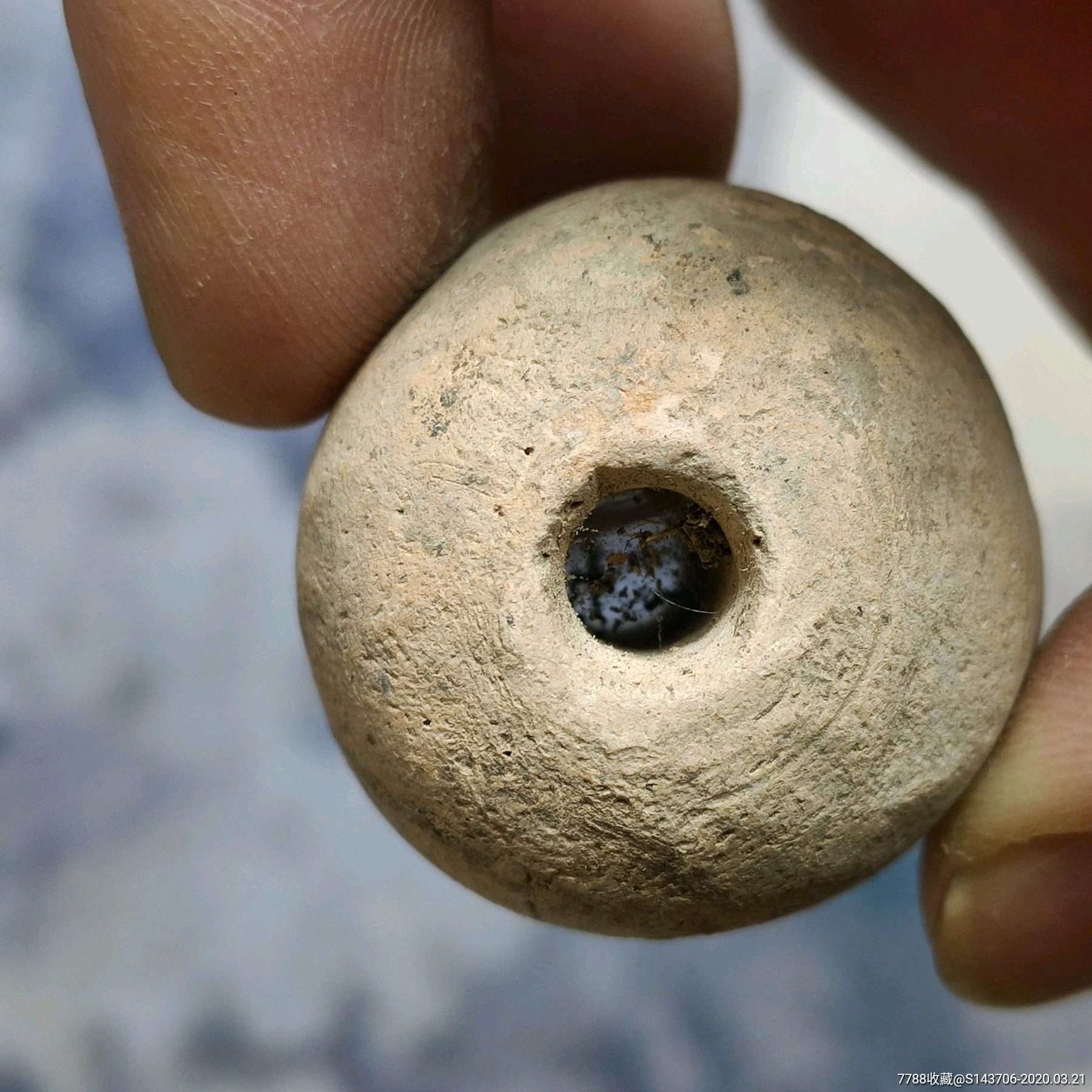 古代陶珠,编号c5