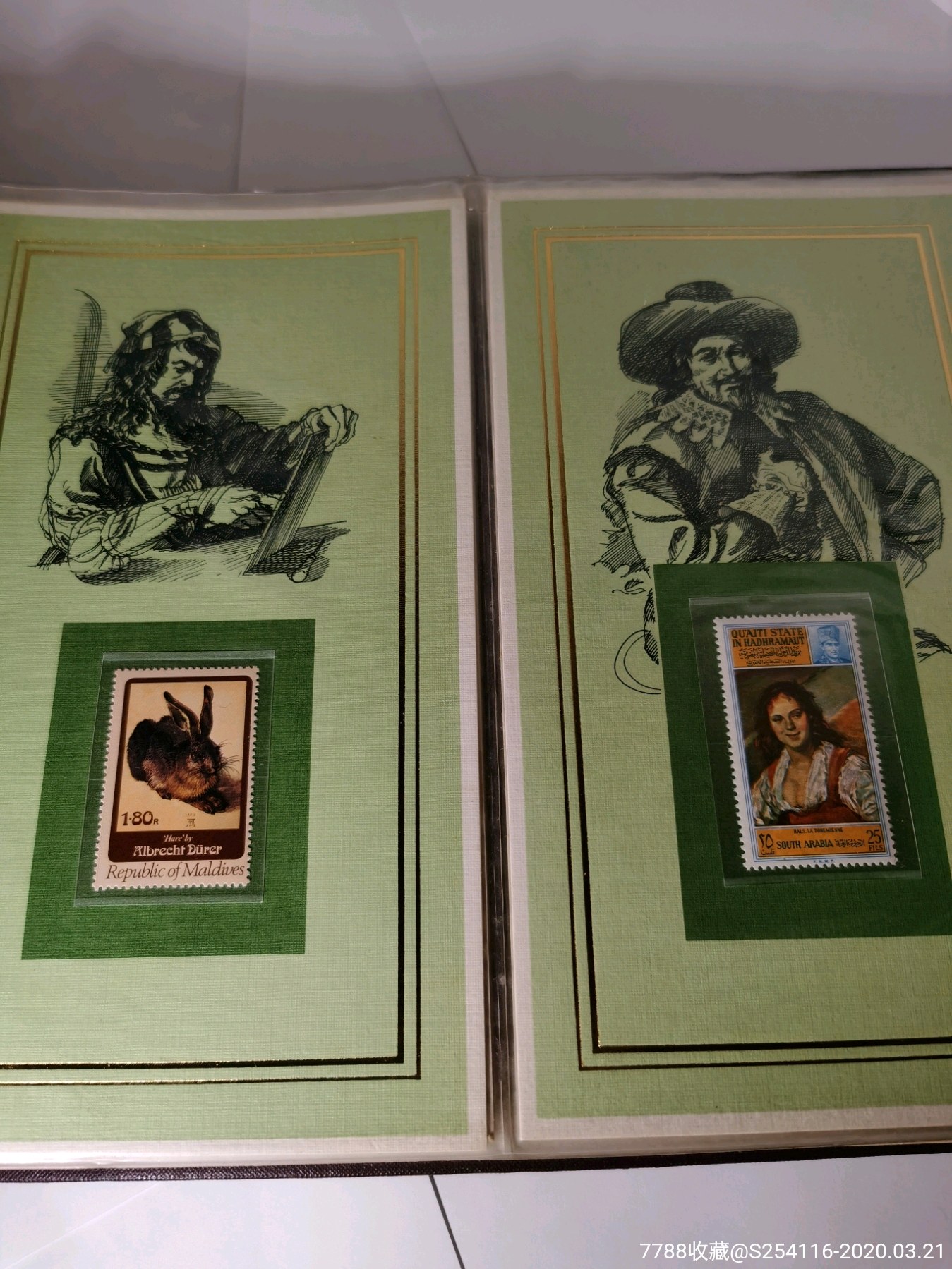 稀少珍贵限量发行英文版世界30名著名画家的自画像和代表作品的邮票