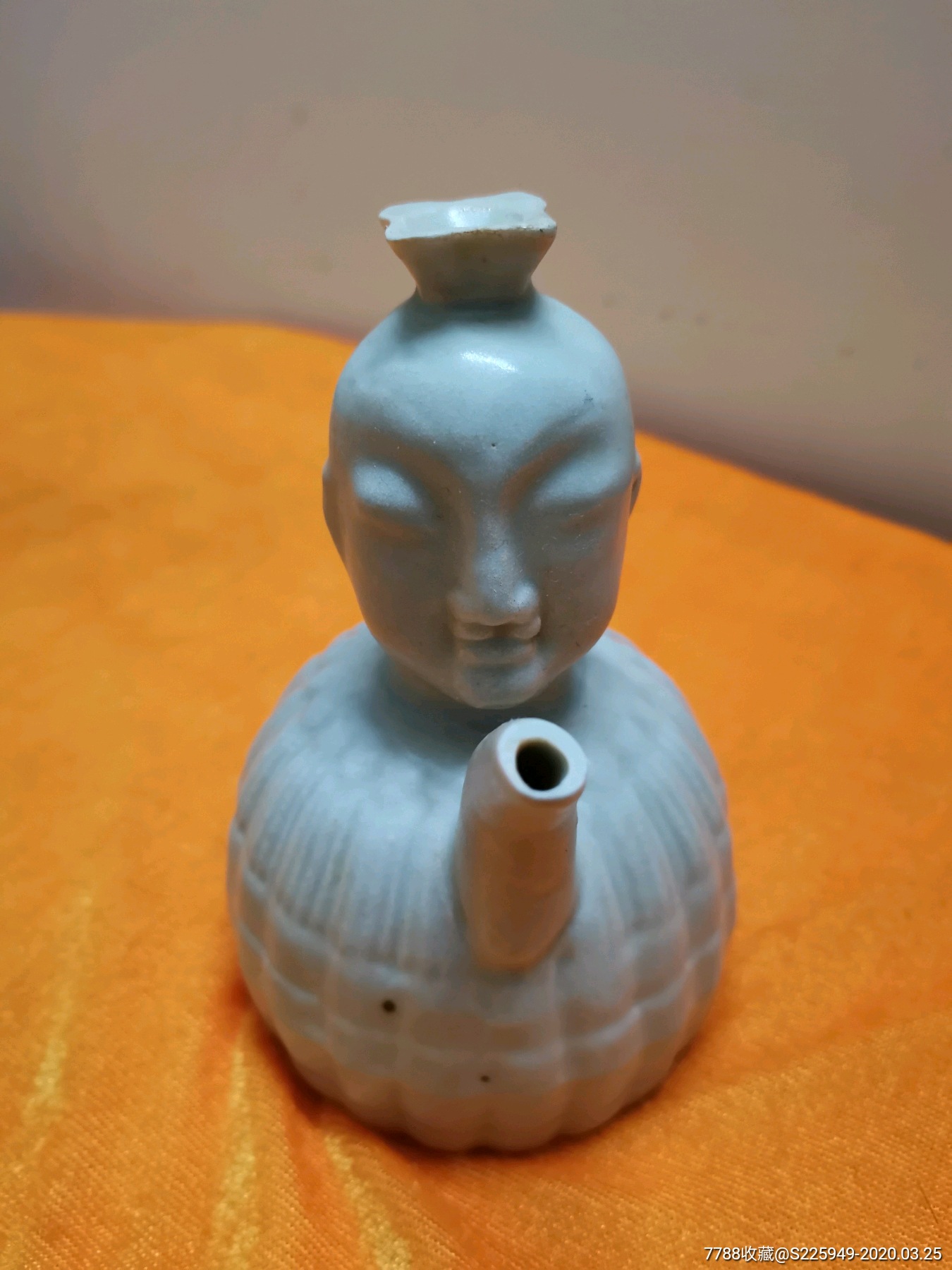 首页 拍卖 青白瓷/影青瓷 >> 影青人头壶_青白