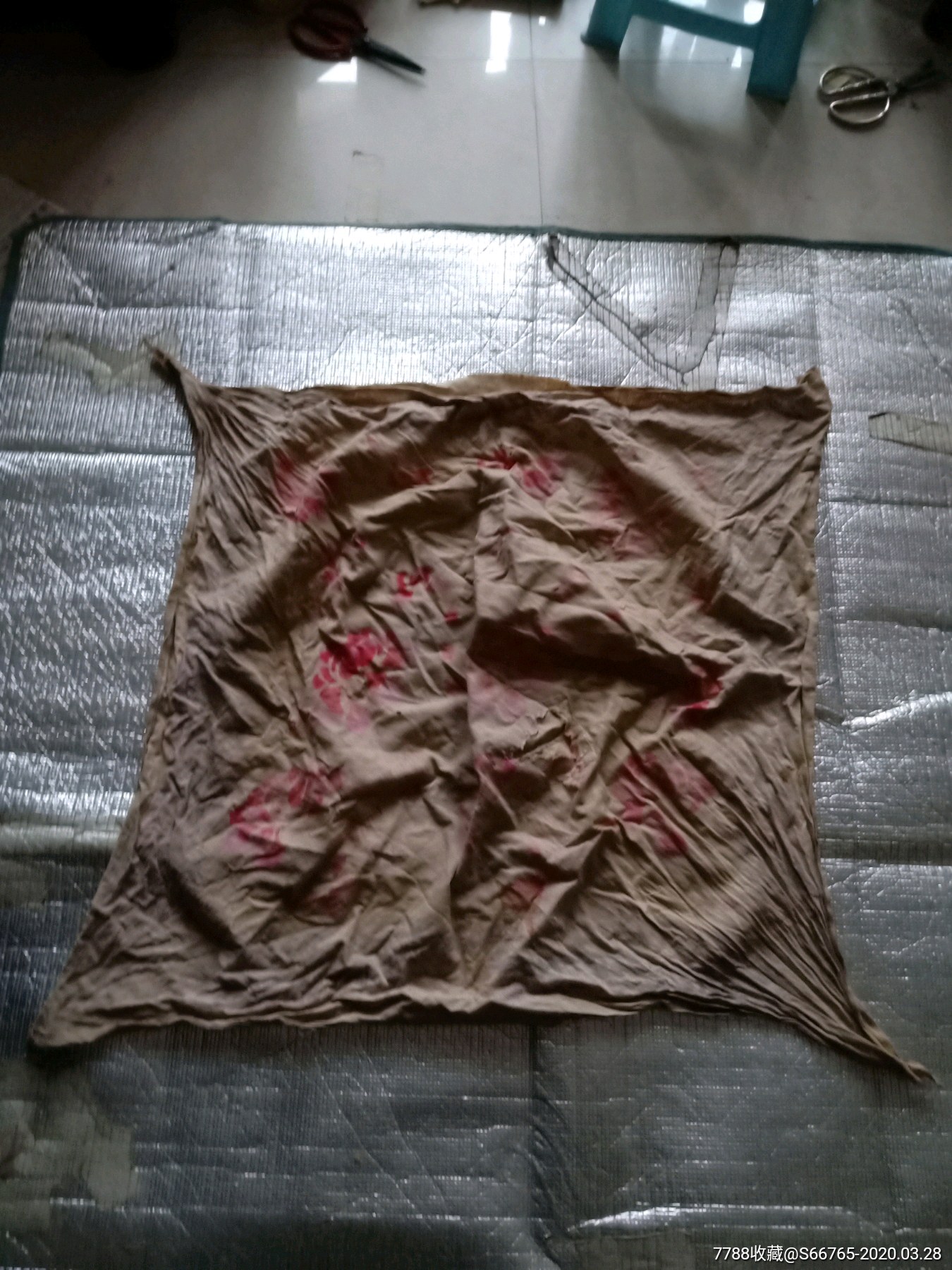 怀旧民国印花花卉包袱皮