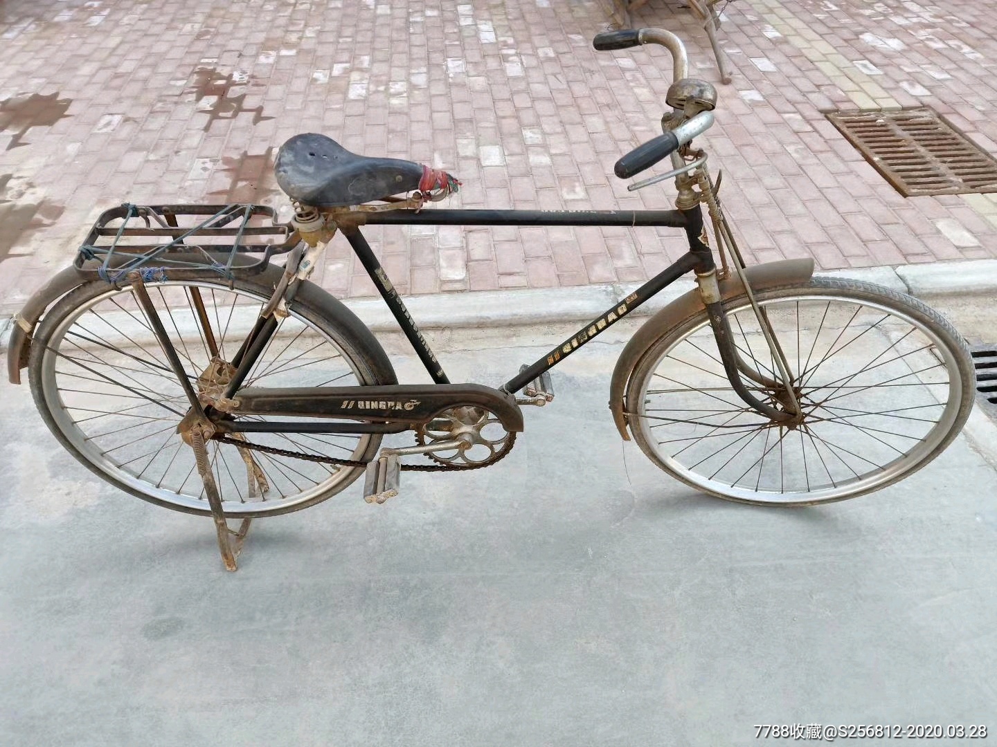 中国青岛“金鹿”自行车。全套正品老金鹿大轴，反映了青岛品牌旧时光记忆，正常使用_其他车马/户外_作品图片_收藏价格_7788纸艺
