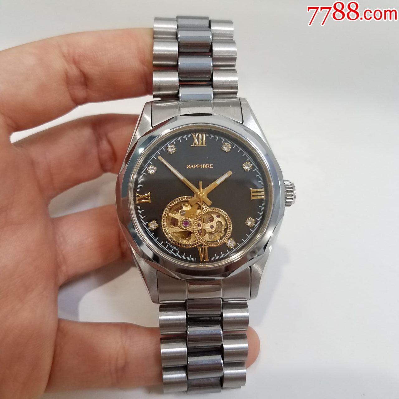 sapphire自动机械男表【透明底盖】-手表/腕表-7788收藏__收藏热线