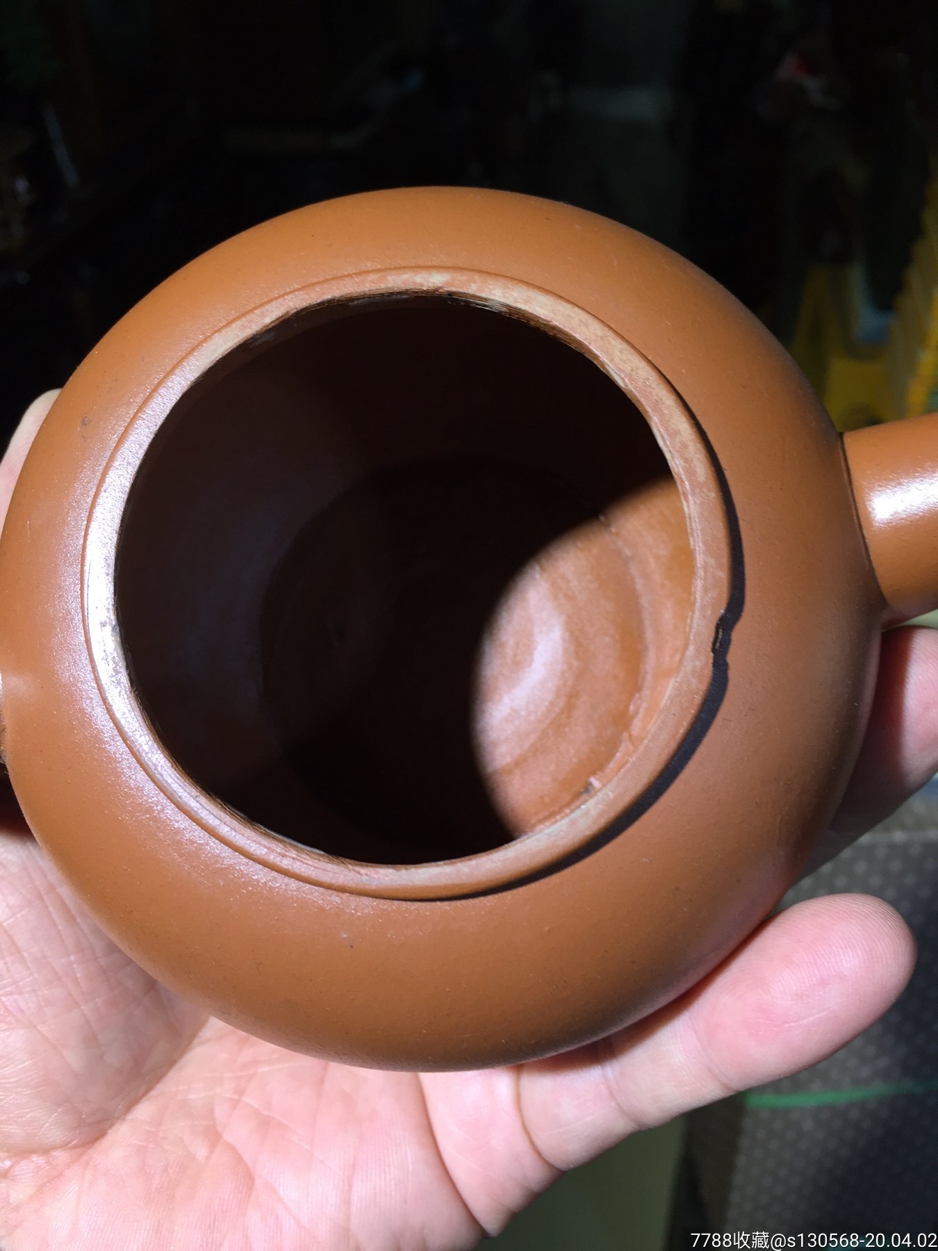 文革粉浆大号水平紫砂壶