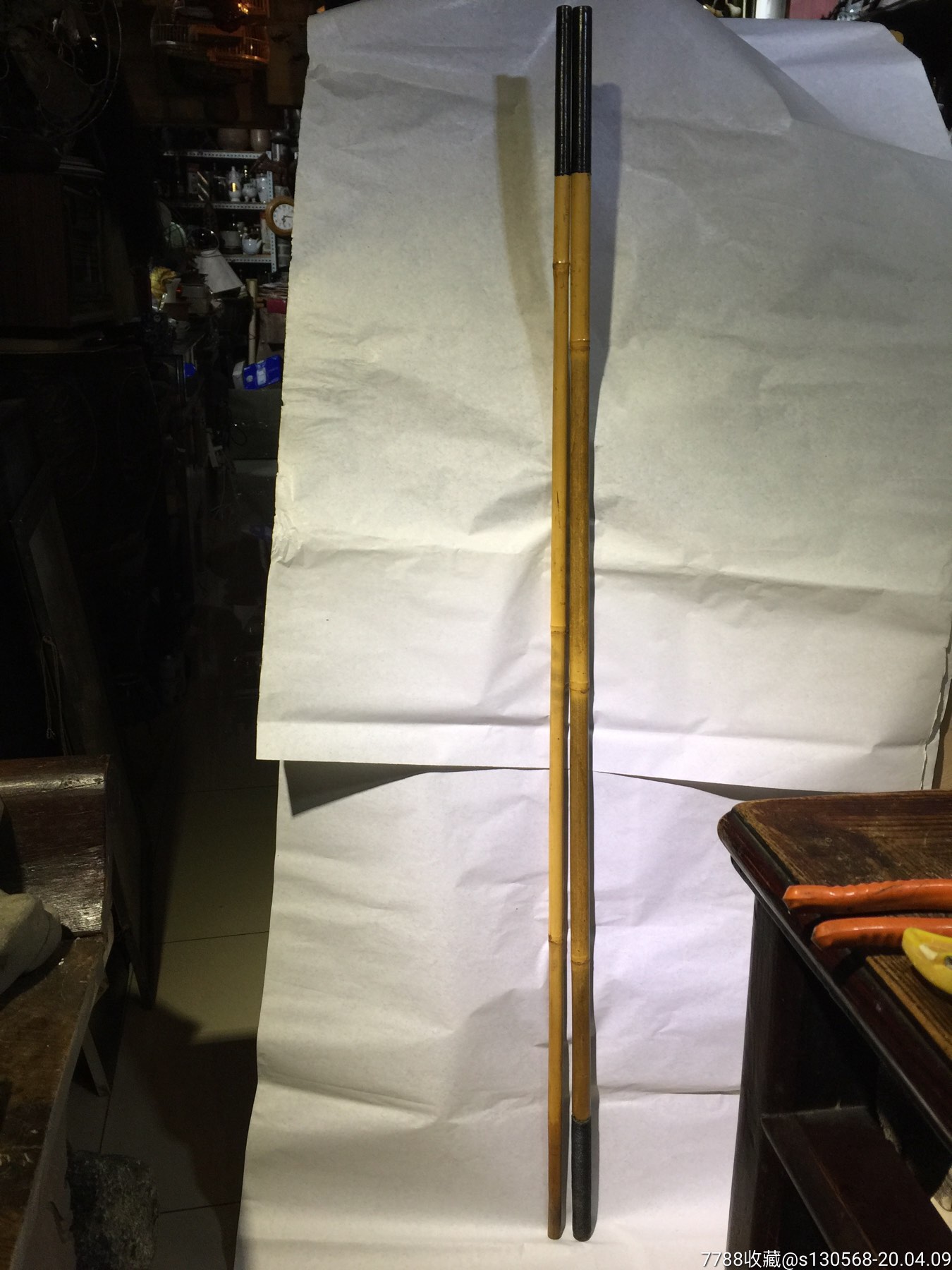 古董鱼竿:80年代福建武夷厘竹五米插接(并继)鱼竿