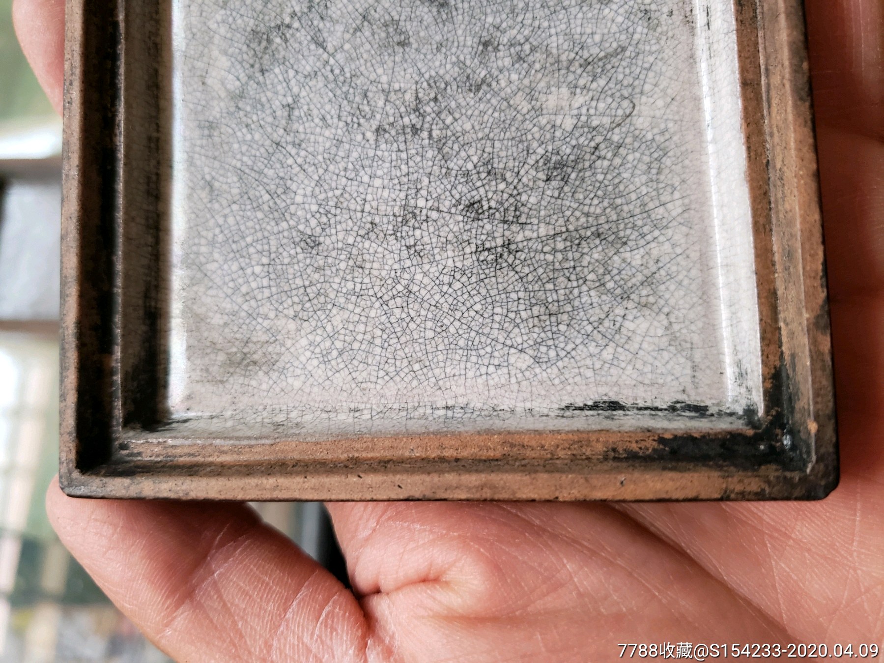 紫砂墨盒【瘦石主人刻】(晚清)