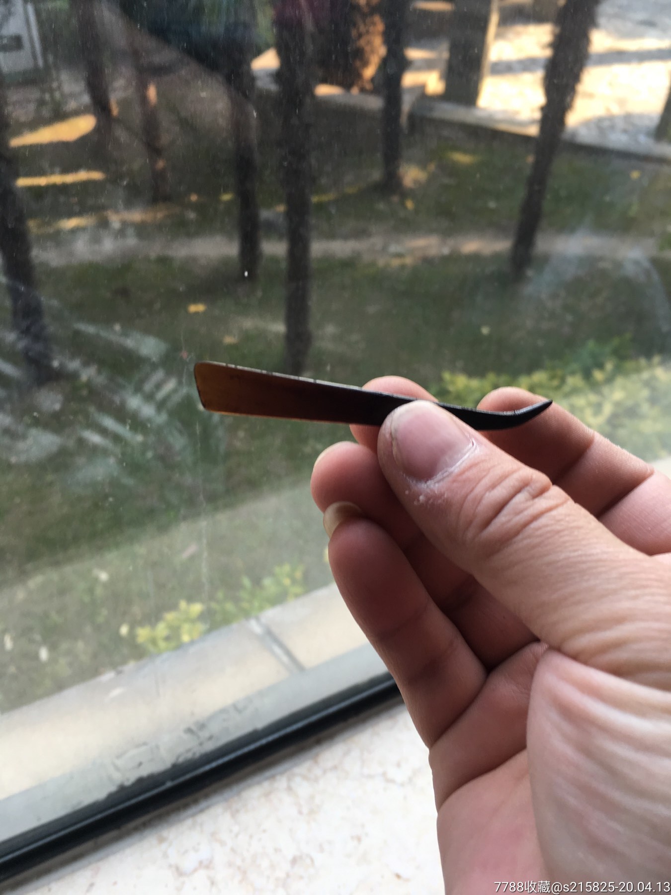 清朝吸食鸦片用具烟签牛角质