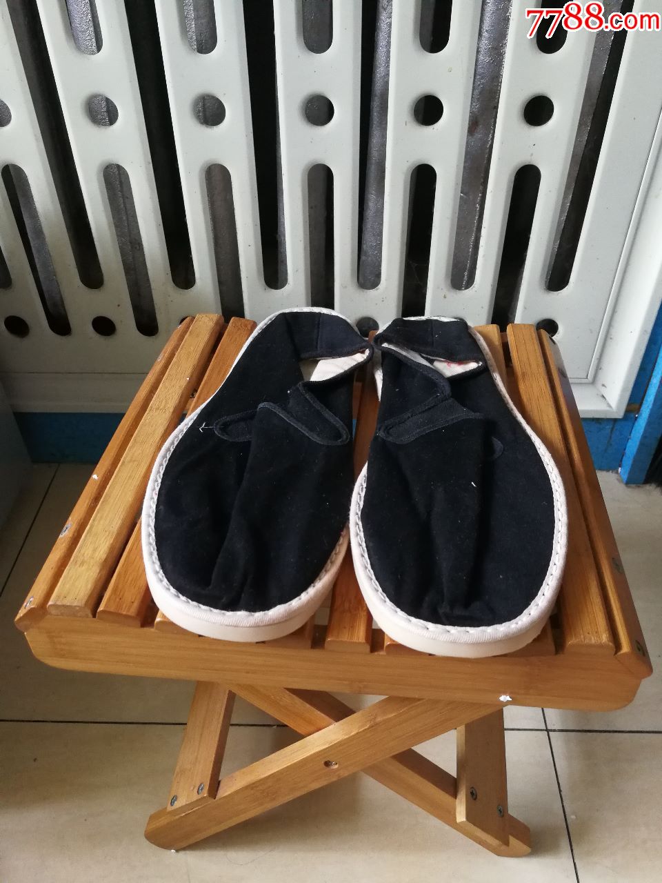 全新老式白塑料底男士布鞋