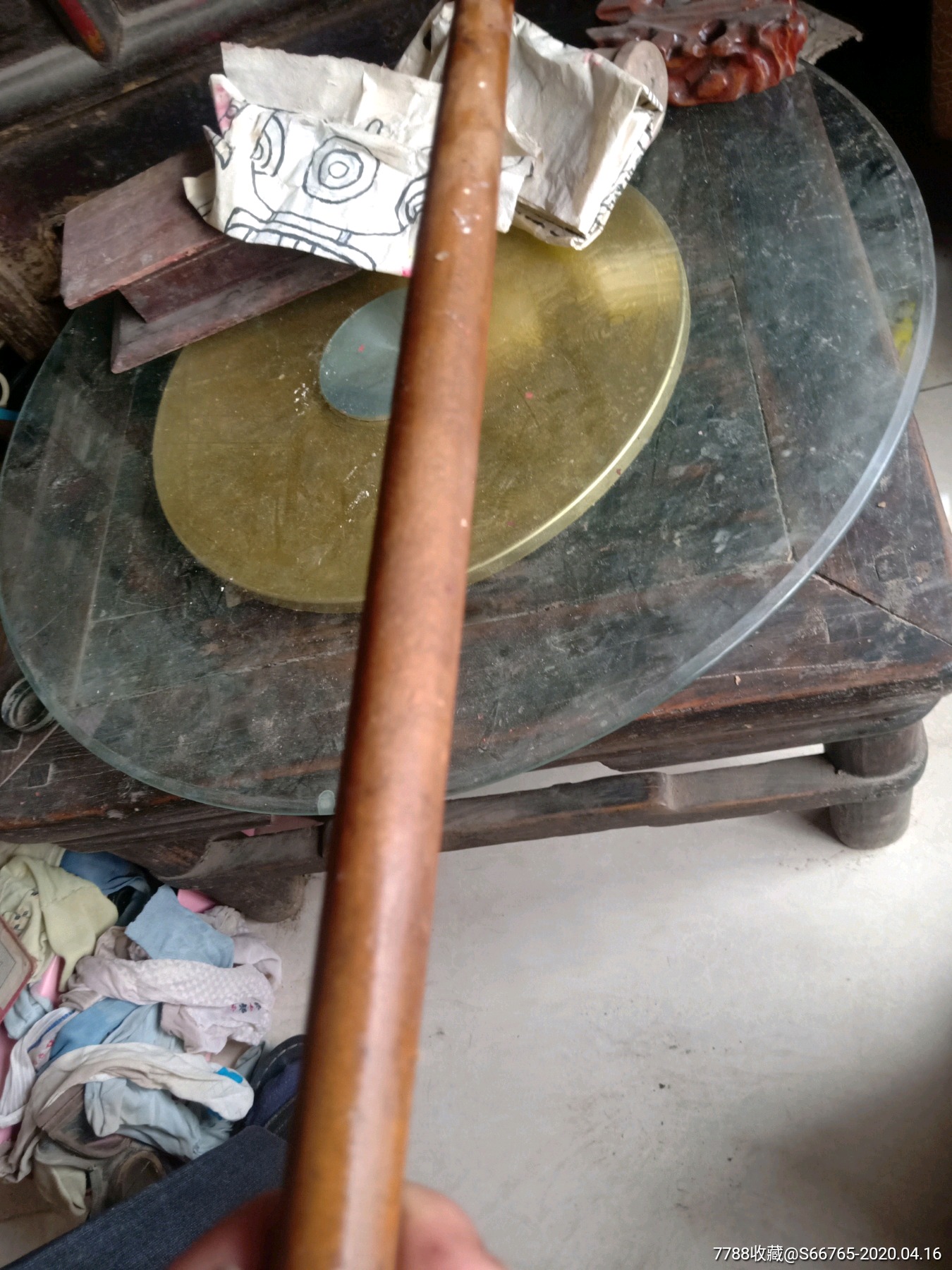 怀旧民国黄杨木练功棍