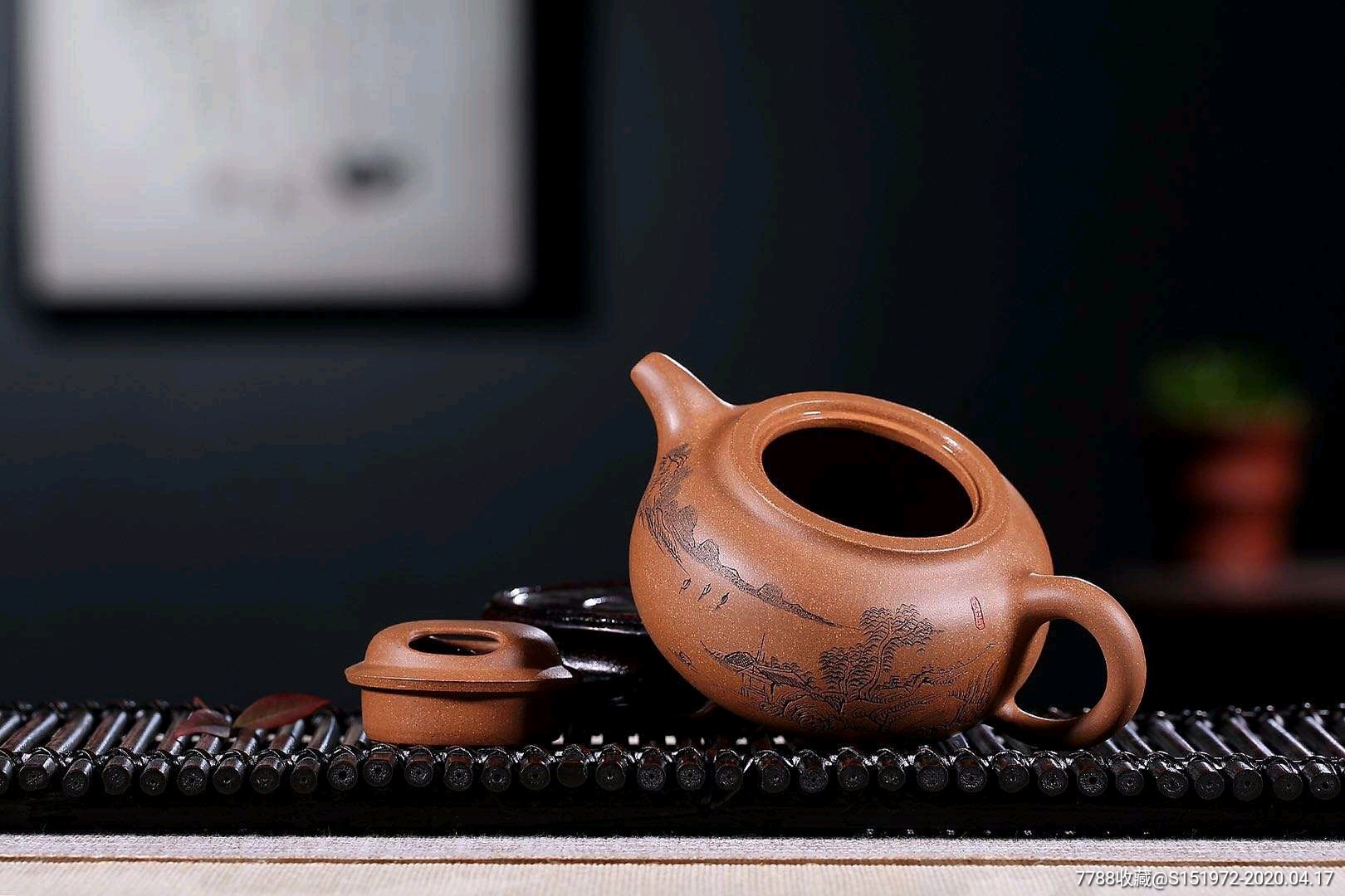 宜兴紫砂壶名家张毅手工牛盖茶壶