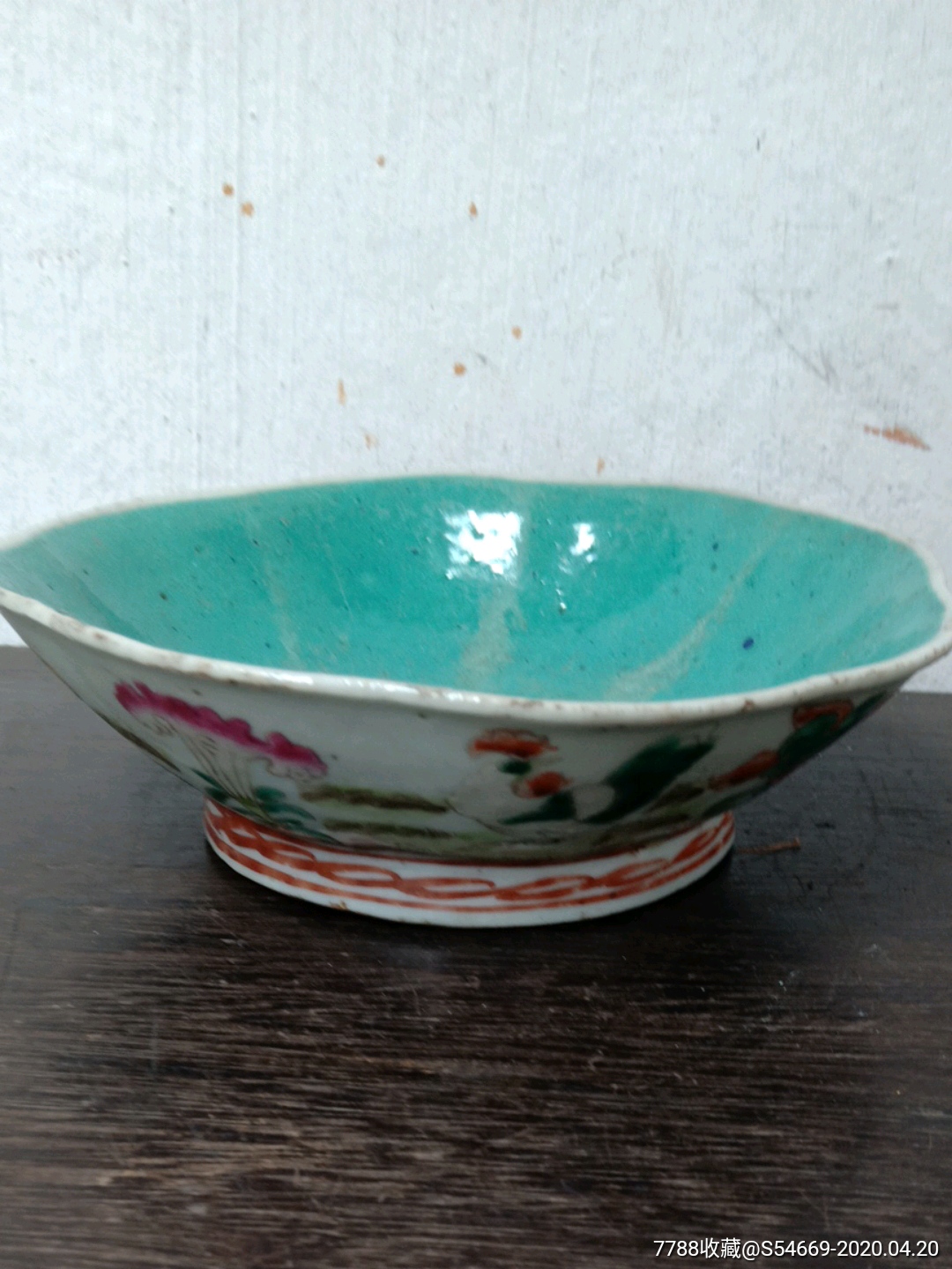 (官上加官)清代五彩八角碗