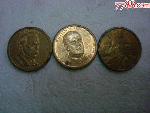 壹美元硬币3枚_外国钱币【铜器藏品】_第1张_7788铜器收藏