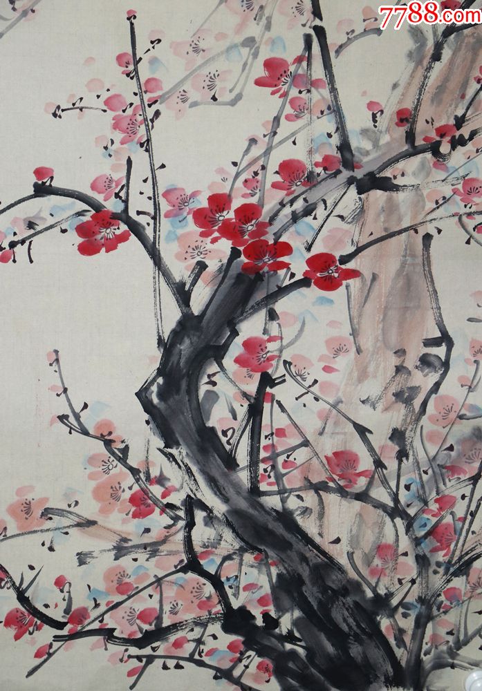 苏州国画院院长《吴养木,张辛稼》合画花卉真迹