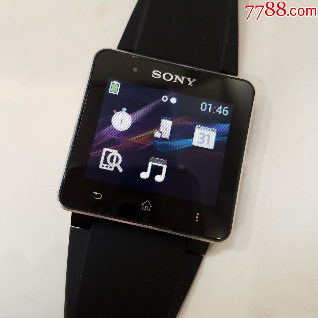 索尼智能电子表【功能好使】【屏幕显示正常】【能充电】