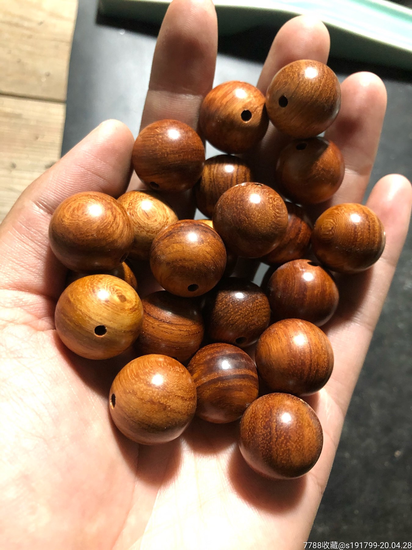红木珠一组,工艺好,品相完整!-其他手串/佛珠-7788收藏__收藏热线