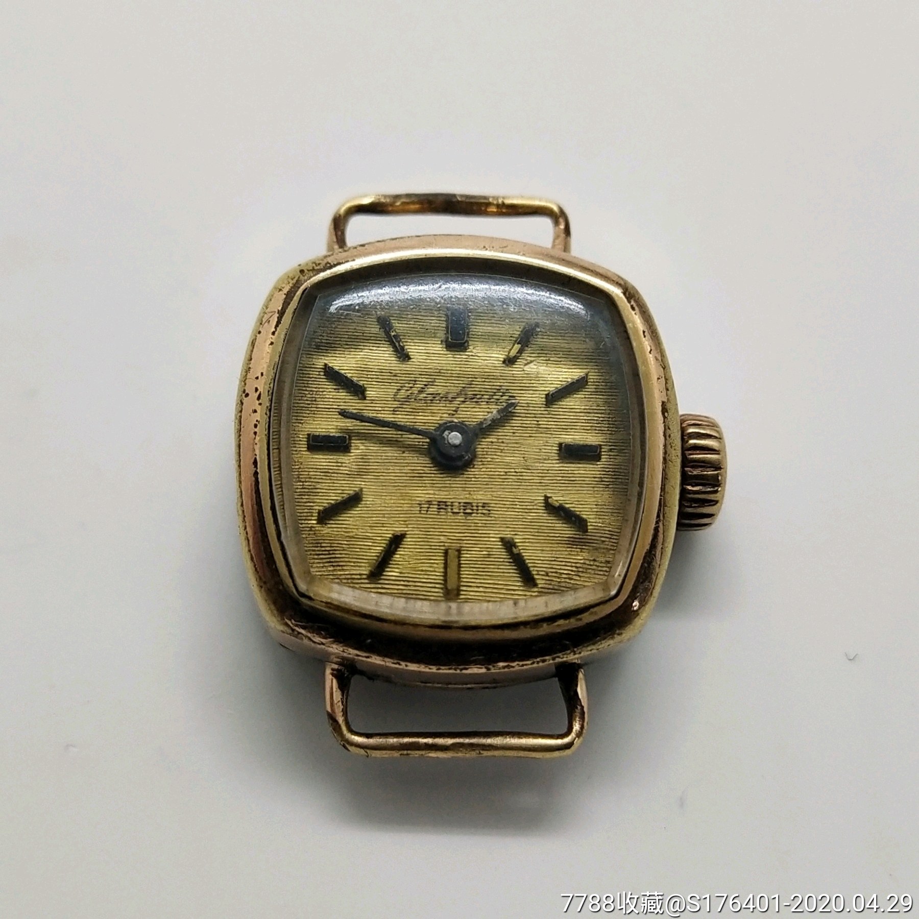 少见的格拉苏蒂17钻包金古董机械女表走时好★宇婷回流
