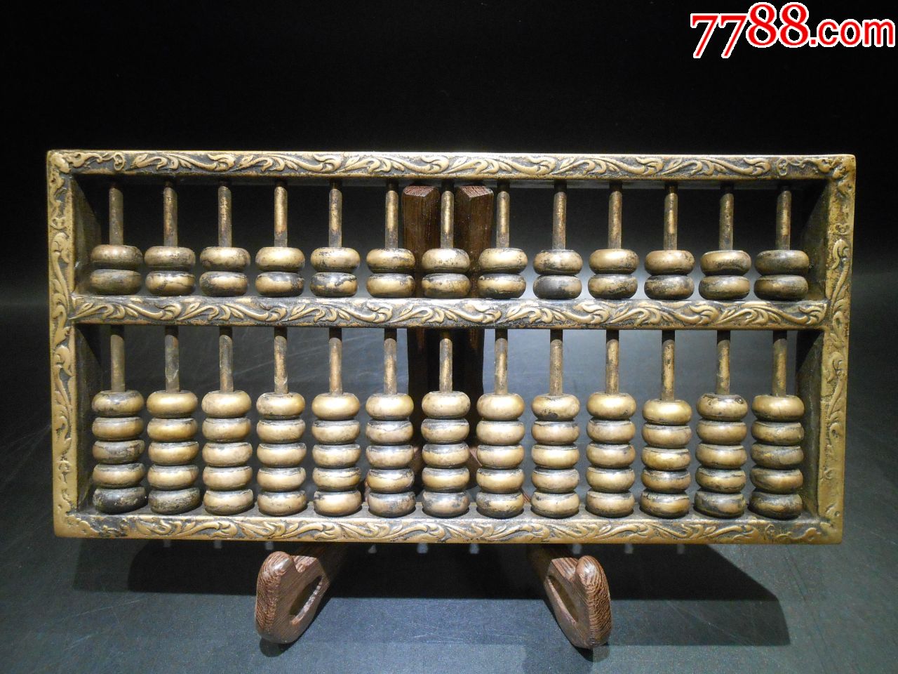 "纯铜算盘,字迹清晰,做工精细有花纹,重1806克_价格500元_第2张