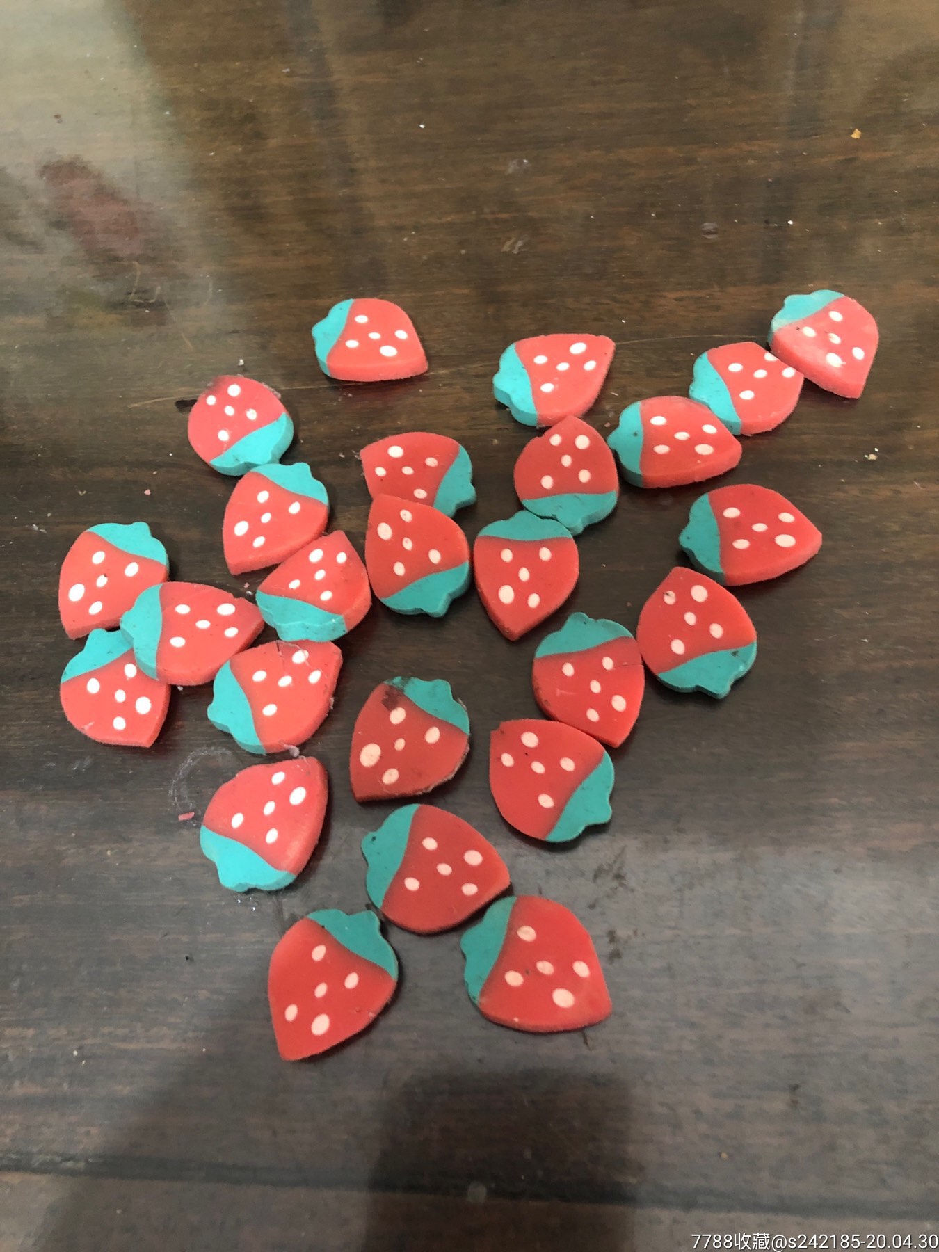 早期草莓橡皮一组-价格:19元-au22939496-橡皮擦/笔擦 -加价-7788收藏
