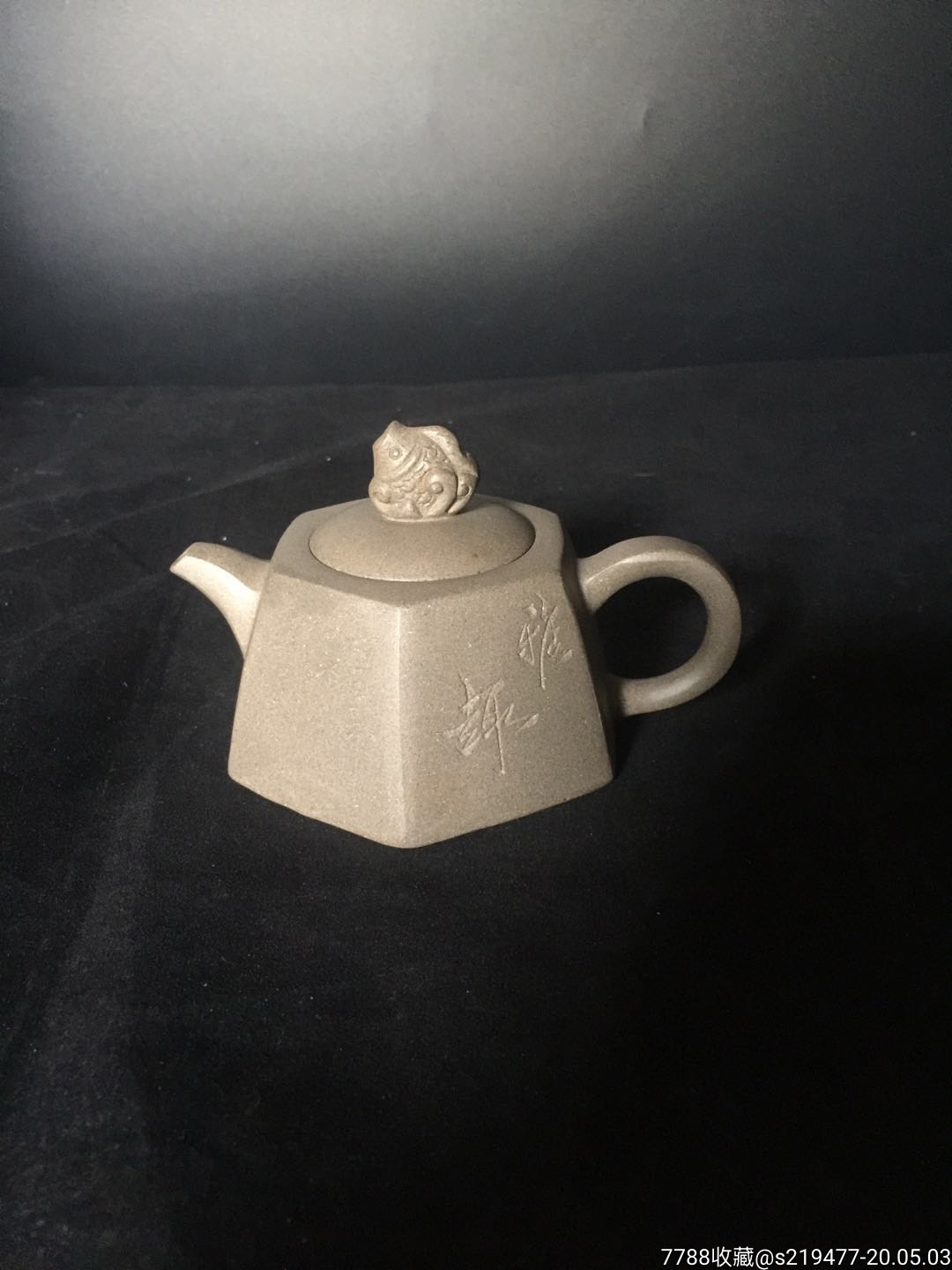 90年代老青灰泥紫砂壶全品相