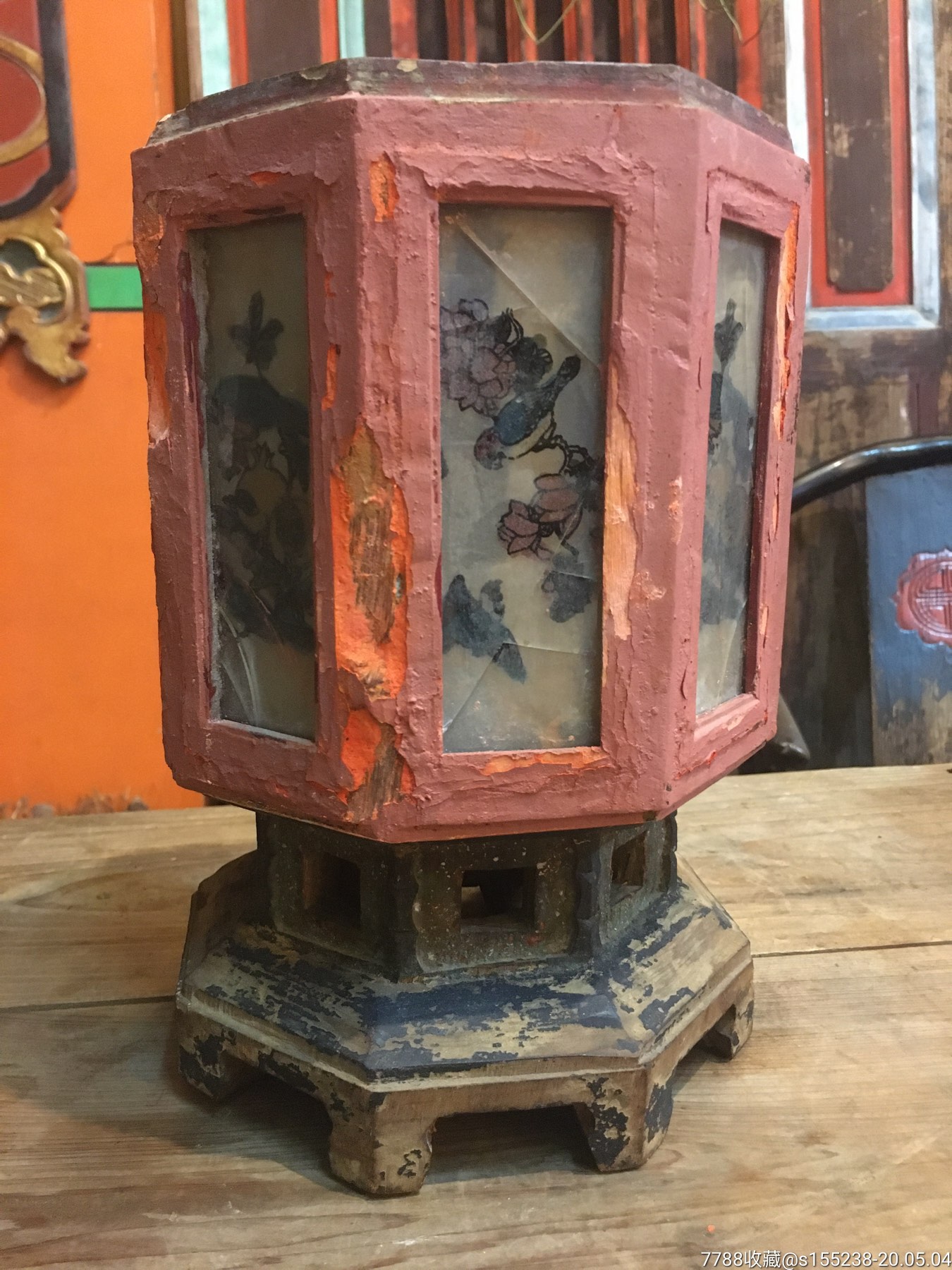 清代 木质/琉璃瓦灯笼