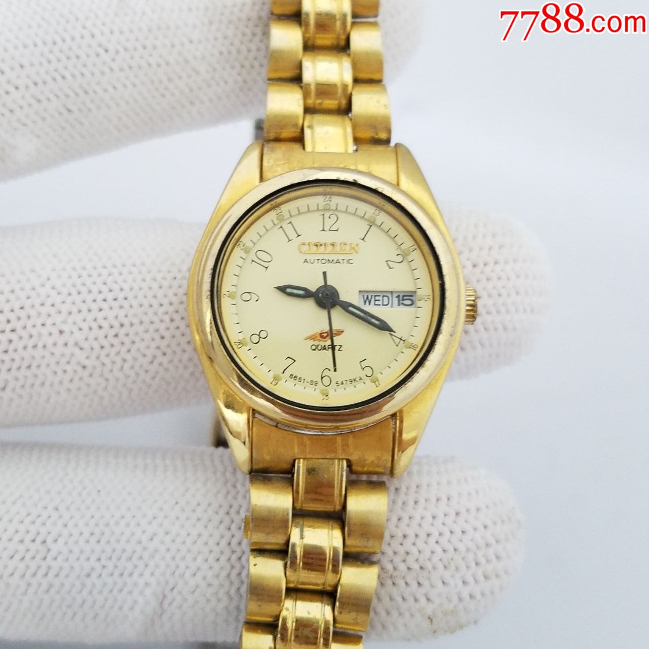 日本西铁城电子女表金表款全数字刻度不走日历好使