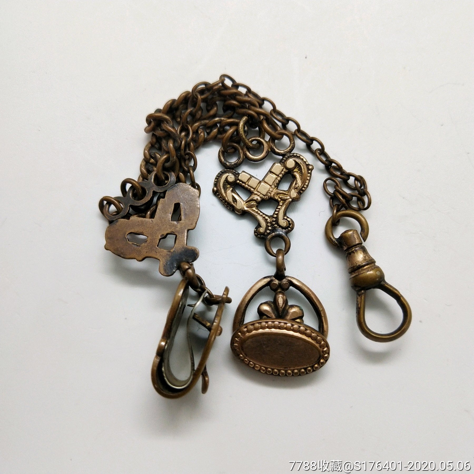 清代花式包金怀表链★宇婷回流★-表带/表链-7788收藏__收藏热线