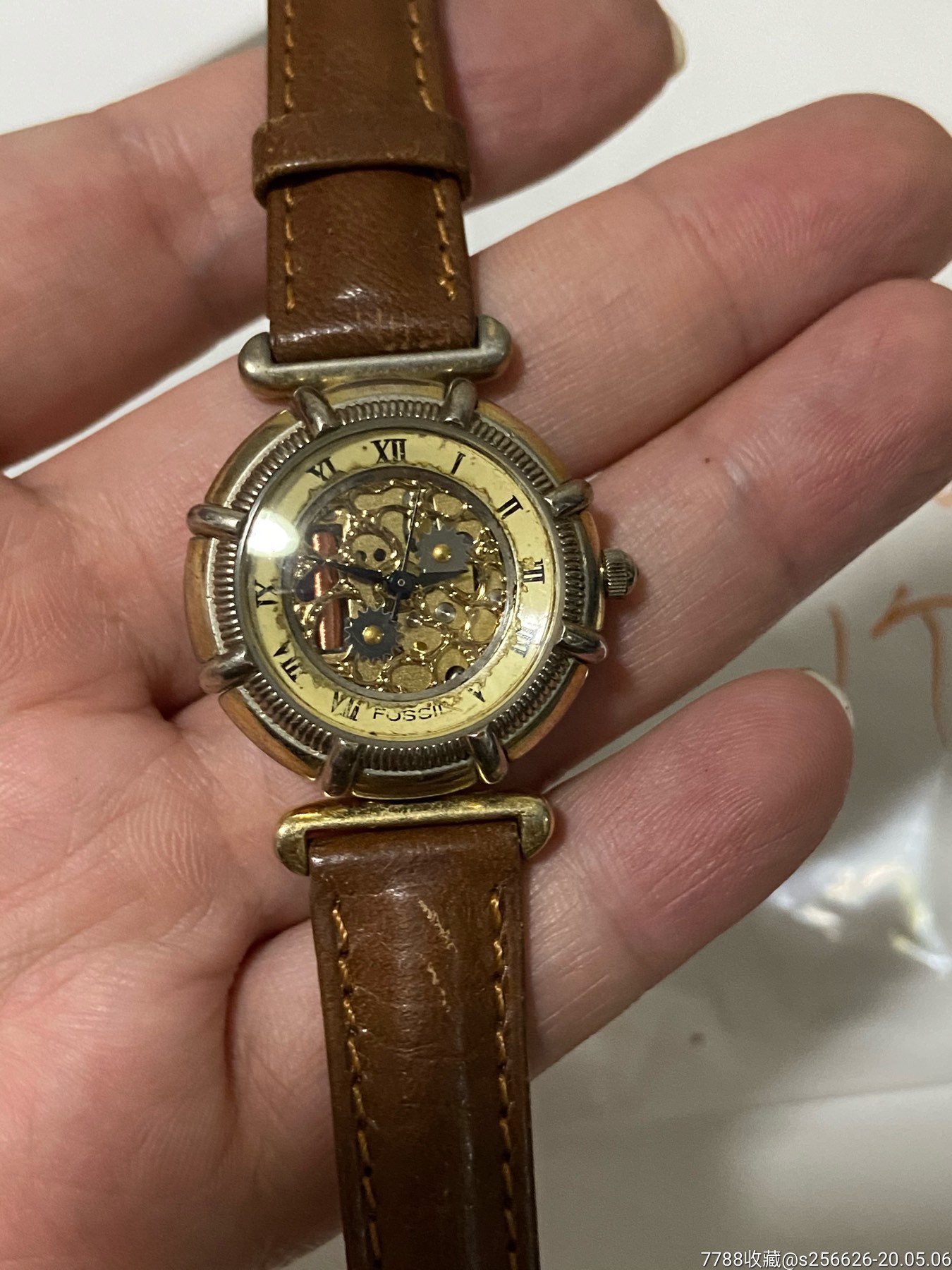 美国化石石英女表,缺后盖字面损坏,褪金,当垃圾处理_手表/腕表_第2张