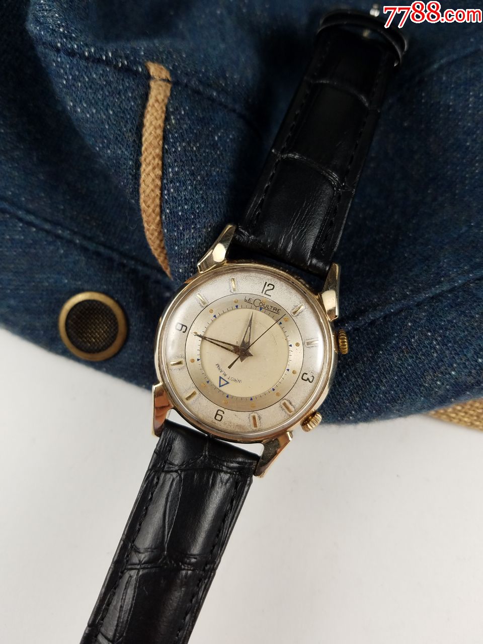 顶级奢华·10k金古董积家手动机械闹表·自产传奇814机芯·走时