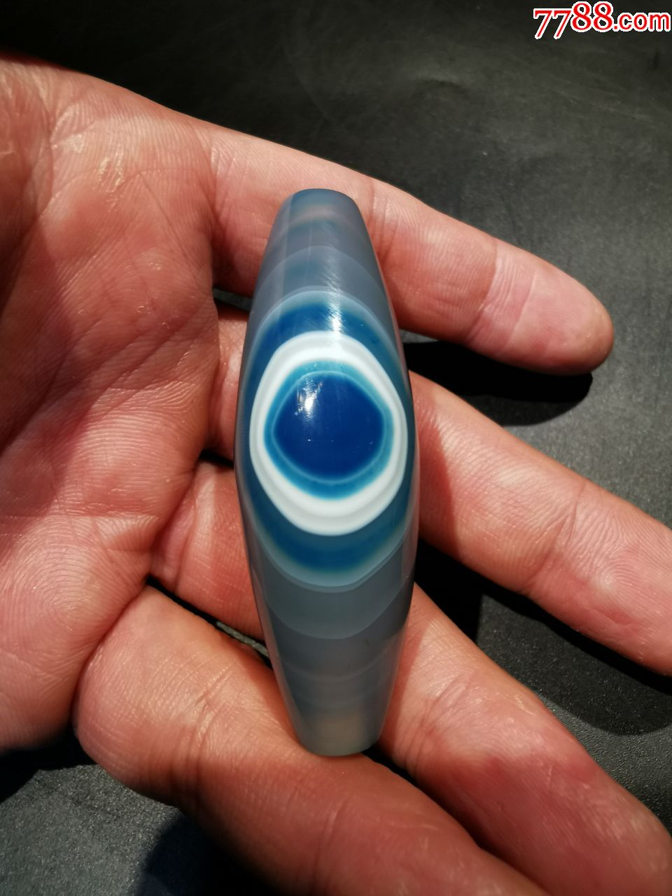 独一无二"海洋之心"天然天眼天珠,玛瑙锁骨珠,正中心部位自带天然天眼