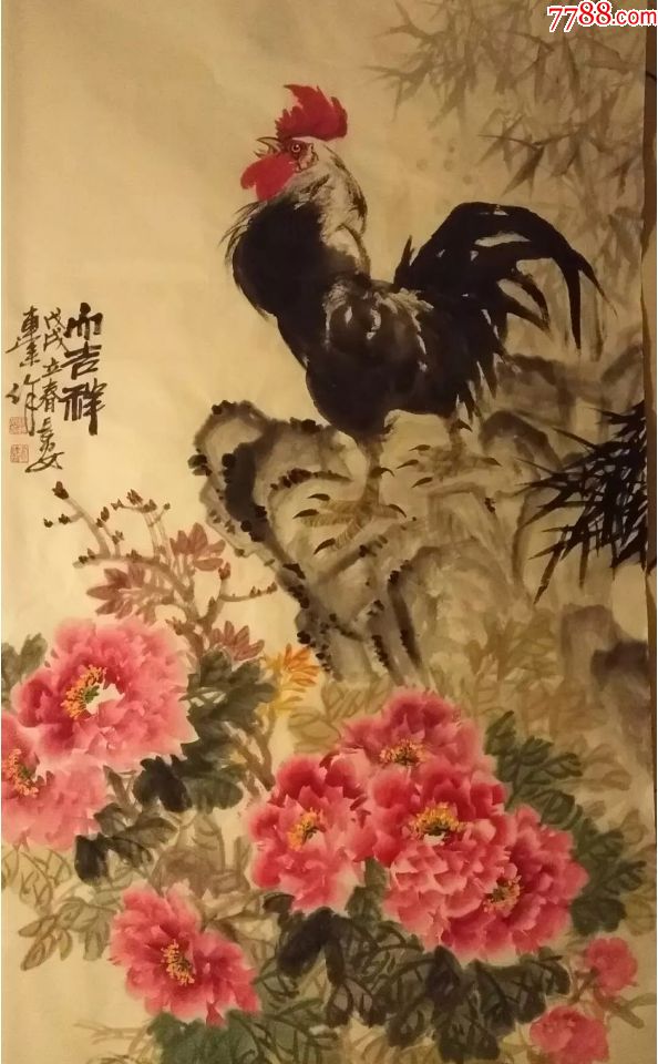 天来堂俊逸清发张连来四尺战斗鸡