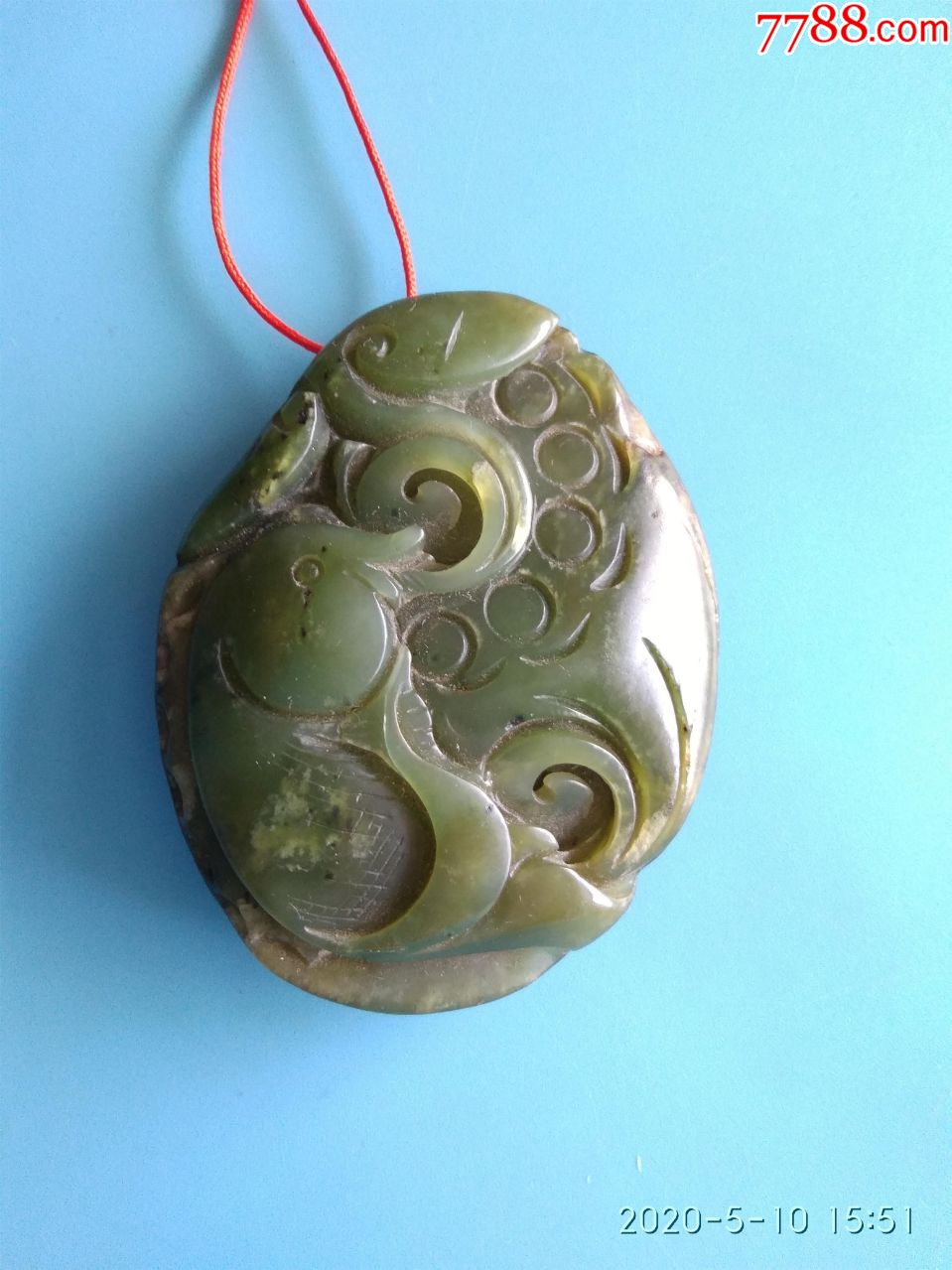 和田碧玉籽料鲤鱼跳龙门鱼化龙