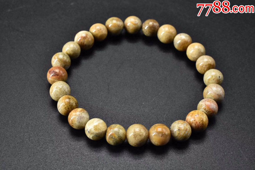 p1840天然透光菊花石手串一条