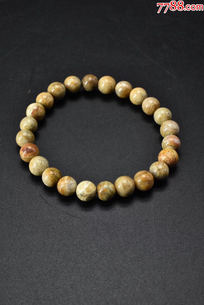 (p1840)《天然透光菊花石手串》一条