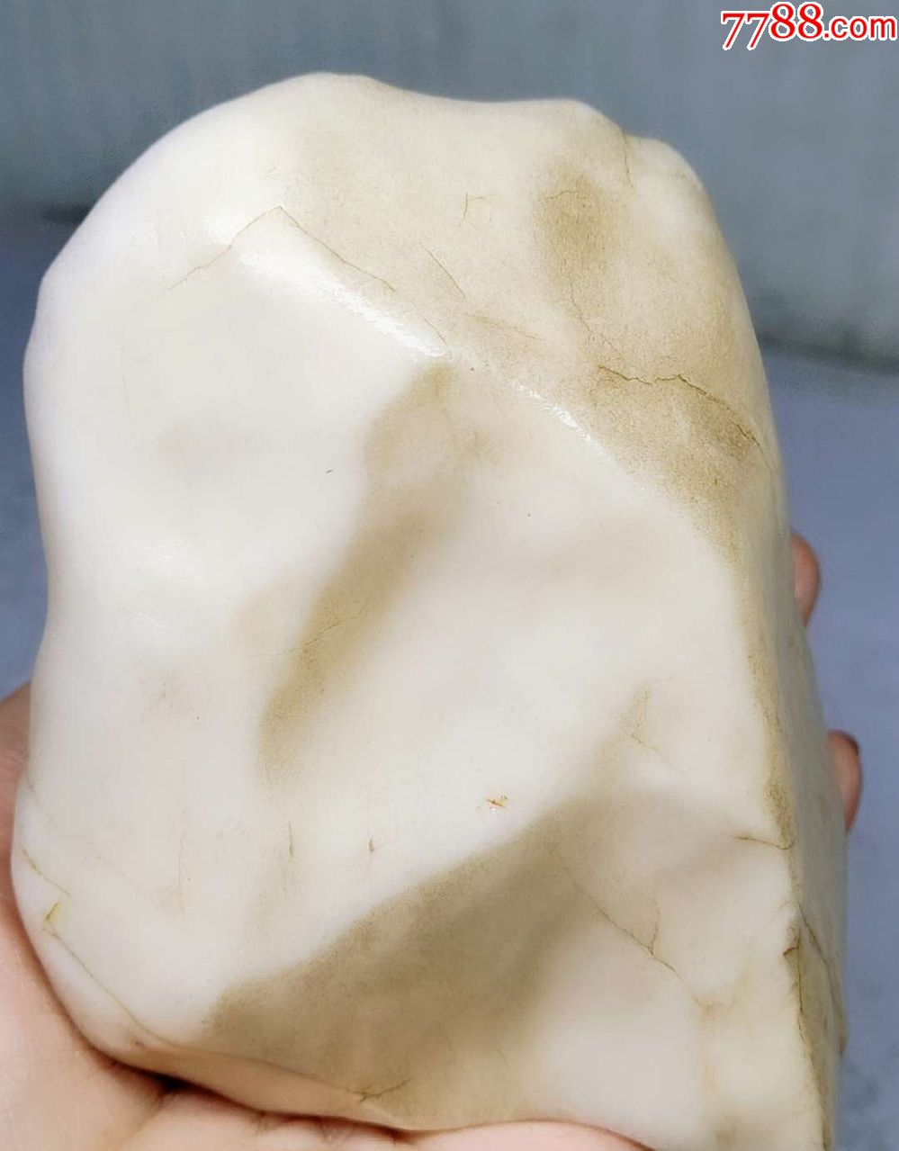 3731新疆羊脂白戈壁玉原石摆件638克_价格80元【玉泉陌】_第3张