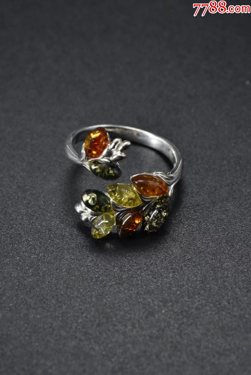 (p1952)《花珀戒指》一枚_价格128元_第1张