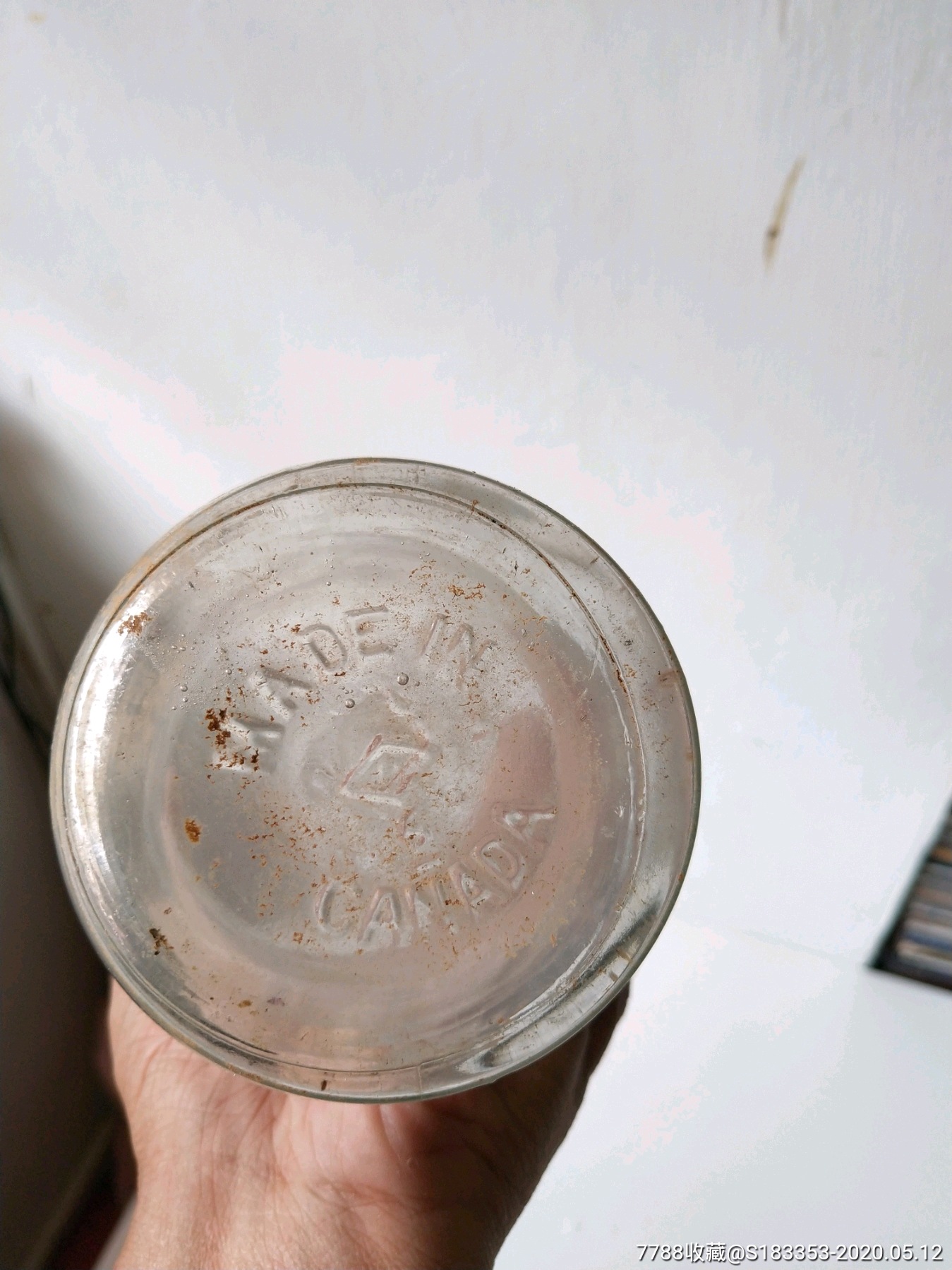 底款英文民国时期老玻璃瓶