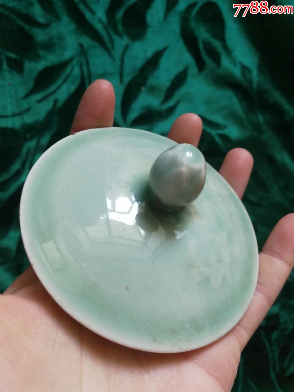 老式茶杯瓷盖一个