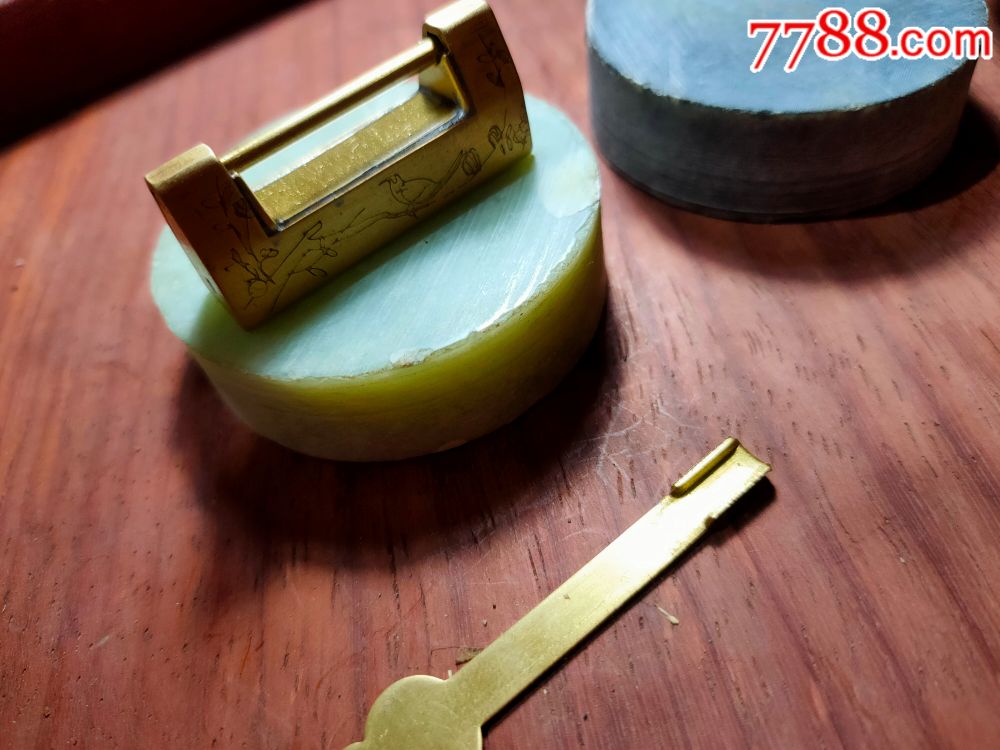 樟木箱子纯铜挂锁古代横开铜锁复古木箱黄铜锁中式仿古小箱子锁扣