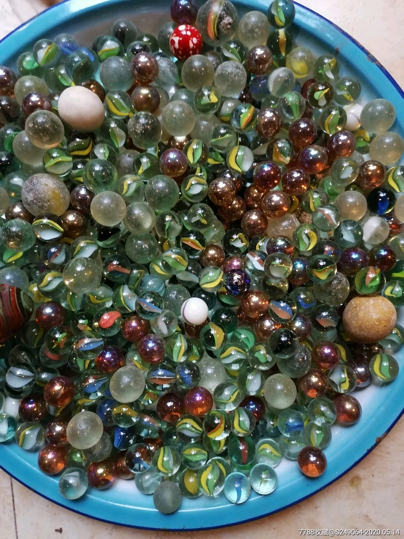 怀旧,玻璃球470颗多点-玻璃珠/球-7788收藏
