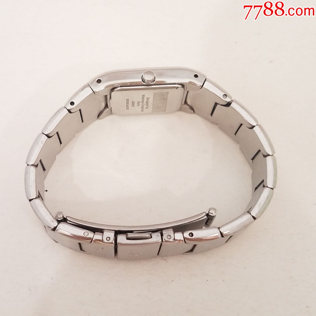 montana电子女表【优雅方形表款】【漂亮拉丝纹紫盘】【高闪刻度,指针