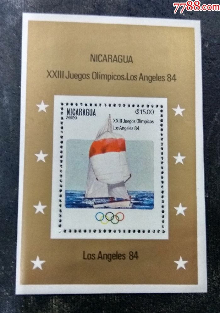 洛杉矶奥运会帆船小型张m全(10枚联系6折)-美洲邮票-7788收藏__收藏