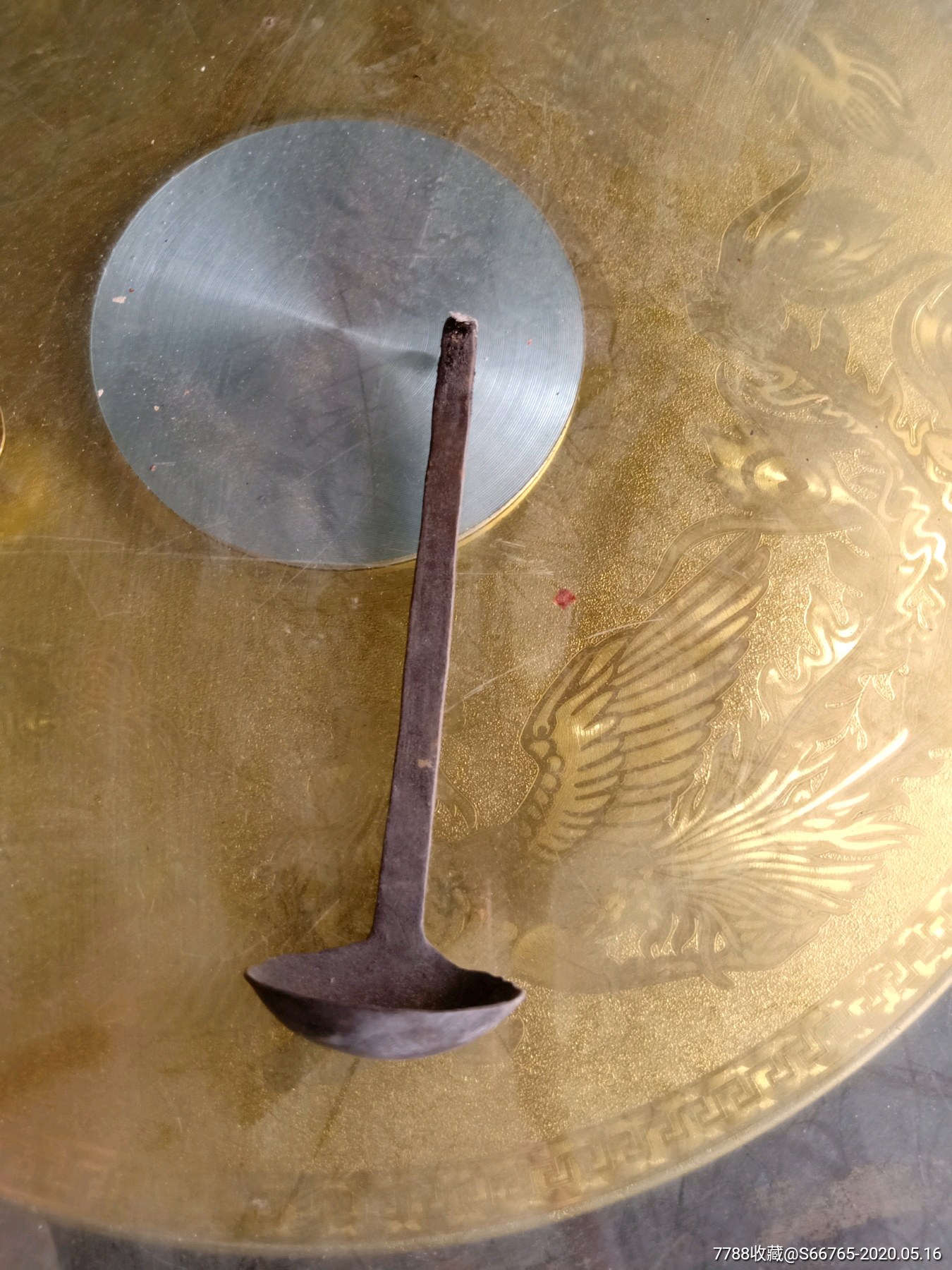 怀旧民国老铜油勺