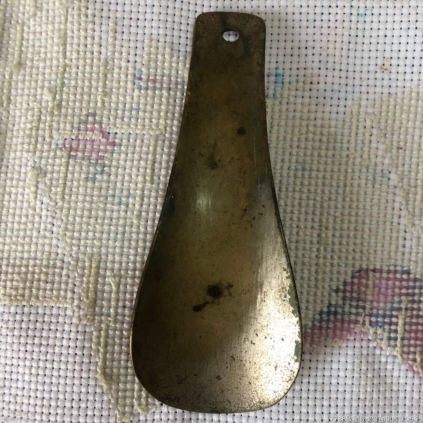 铜鞋拔民国老货黄铜鞋拔品好怀旧日用保真包老