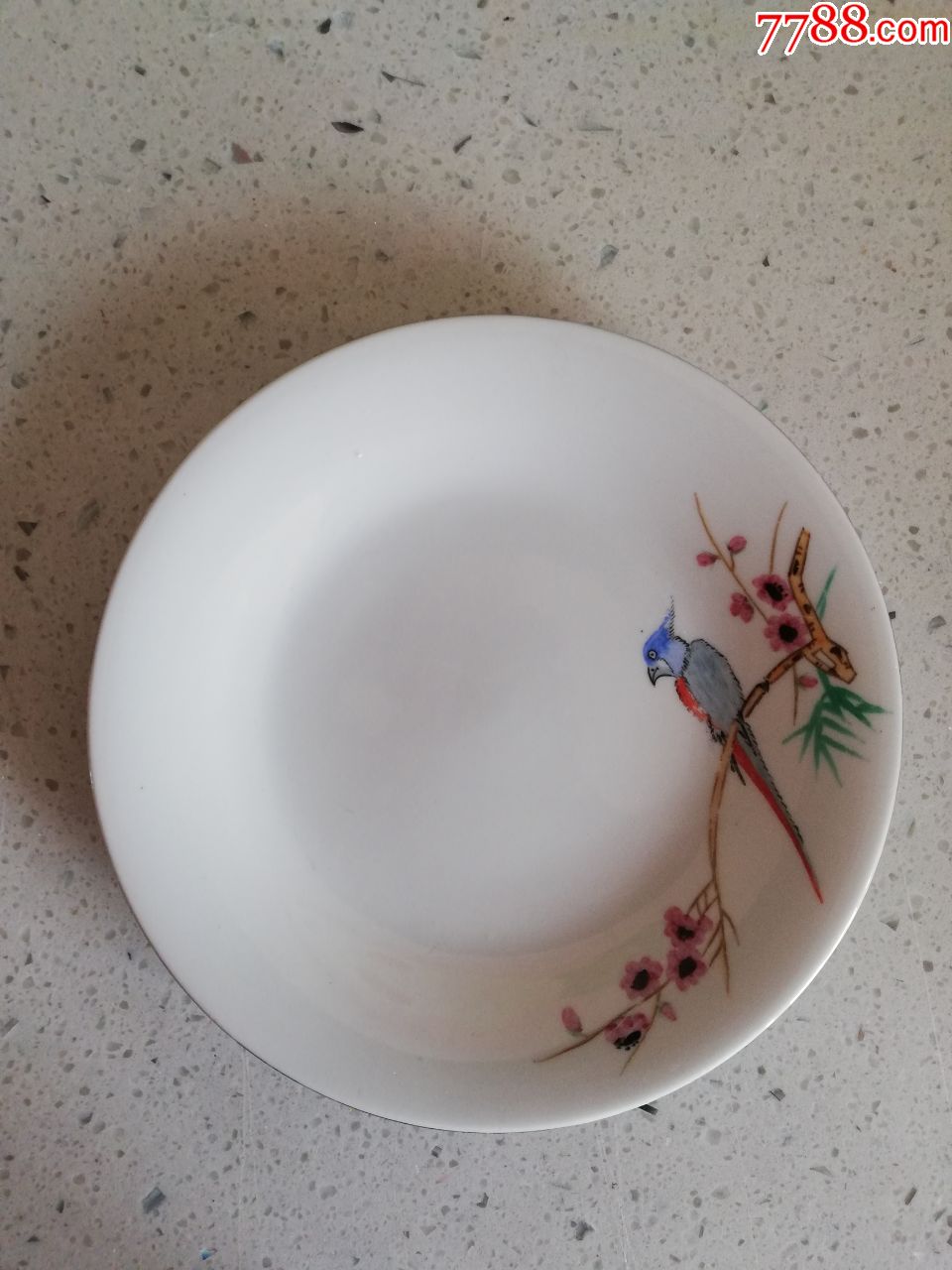 釉上彩花鸟中国唐山盘