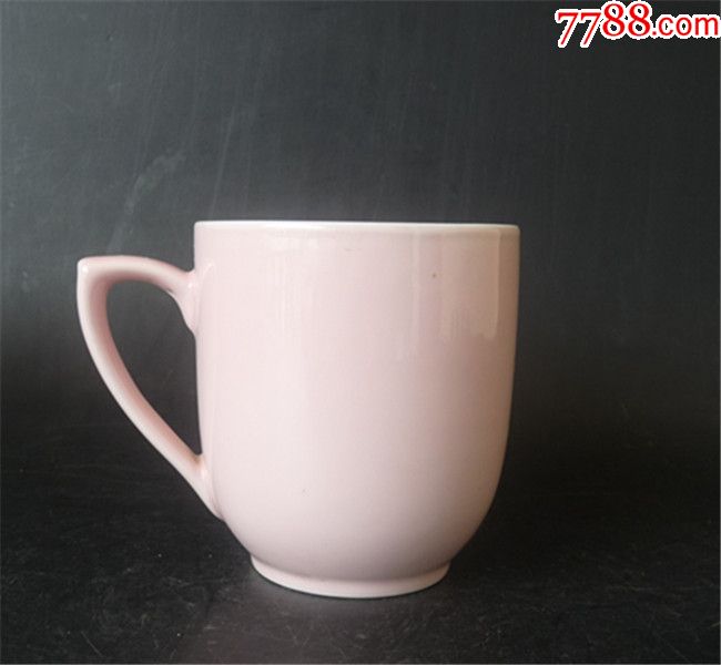 景德镇建国瓷厂/颜色釉/桃红釉梅花杯