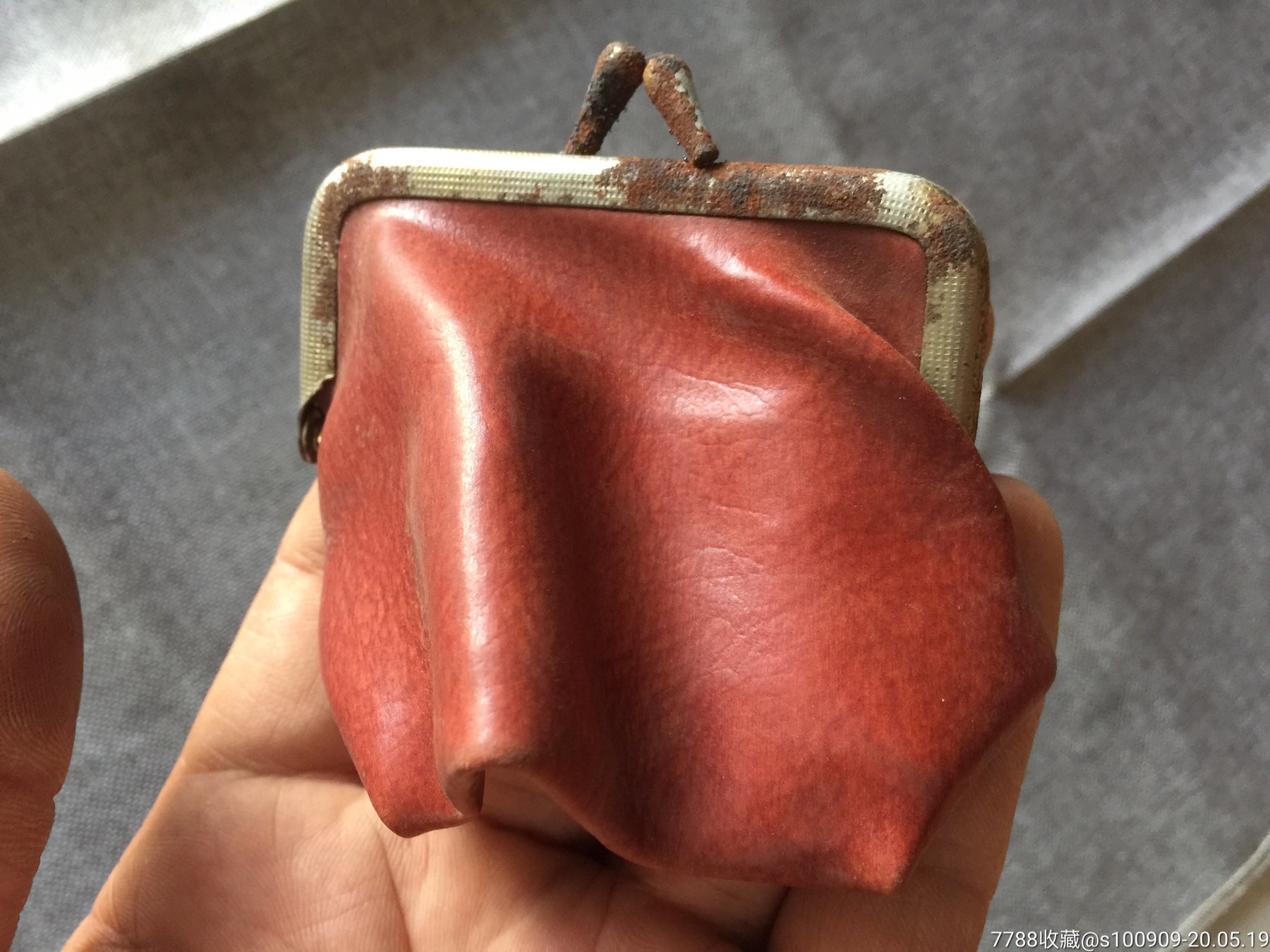 80年代供销社库存老物件:皮革小钱包